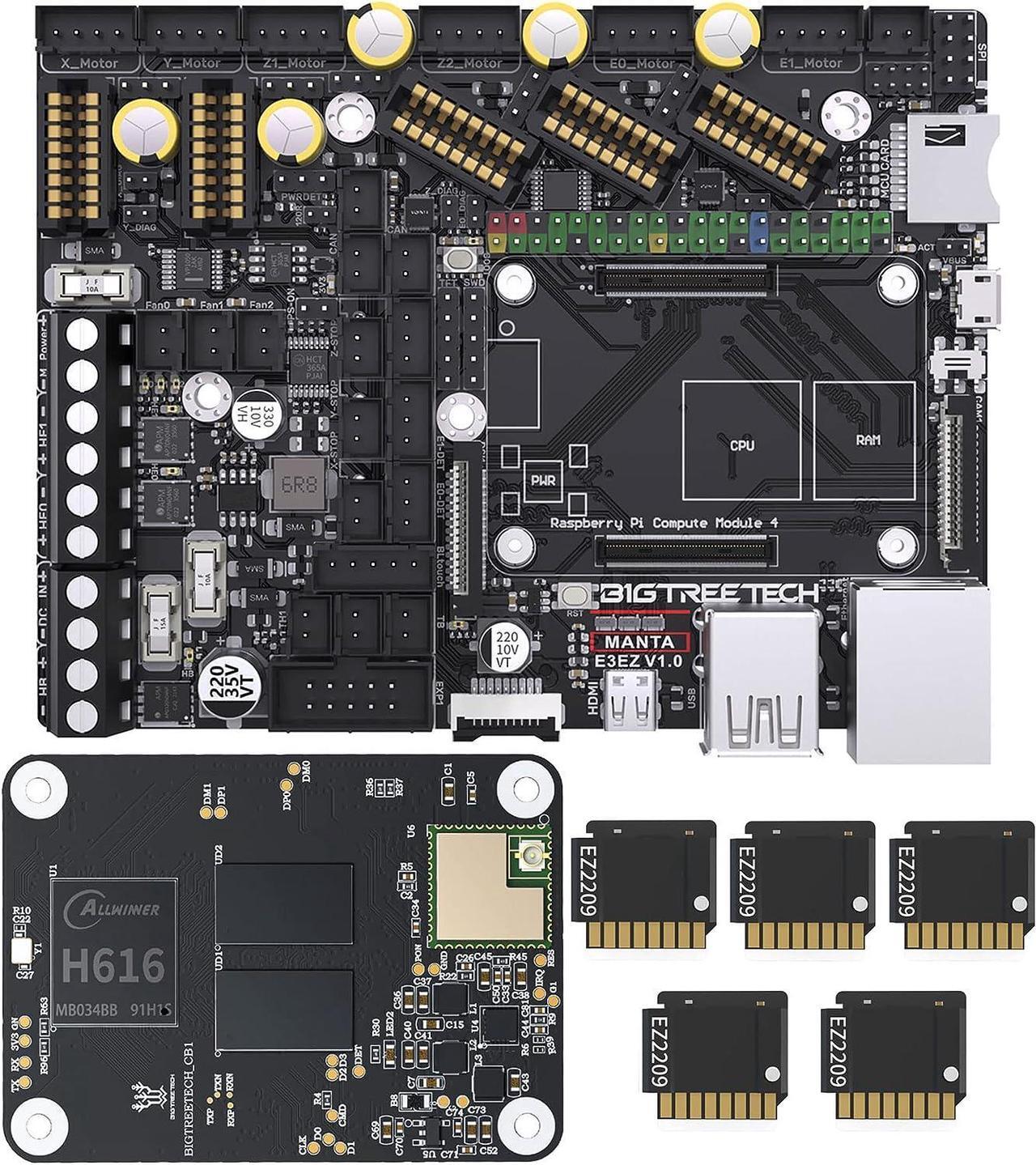 Main image of Manta E3EZ + CB1 V2.2 + 5Pcs EZ2209 Kit Support Running Klipper Firmware Silent Control Board Kit for Ender-3 V2 Ender-3 Pro Ender-3 BIQU B1 3D Printers