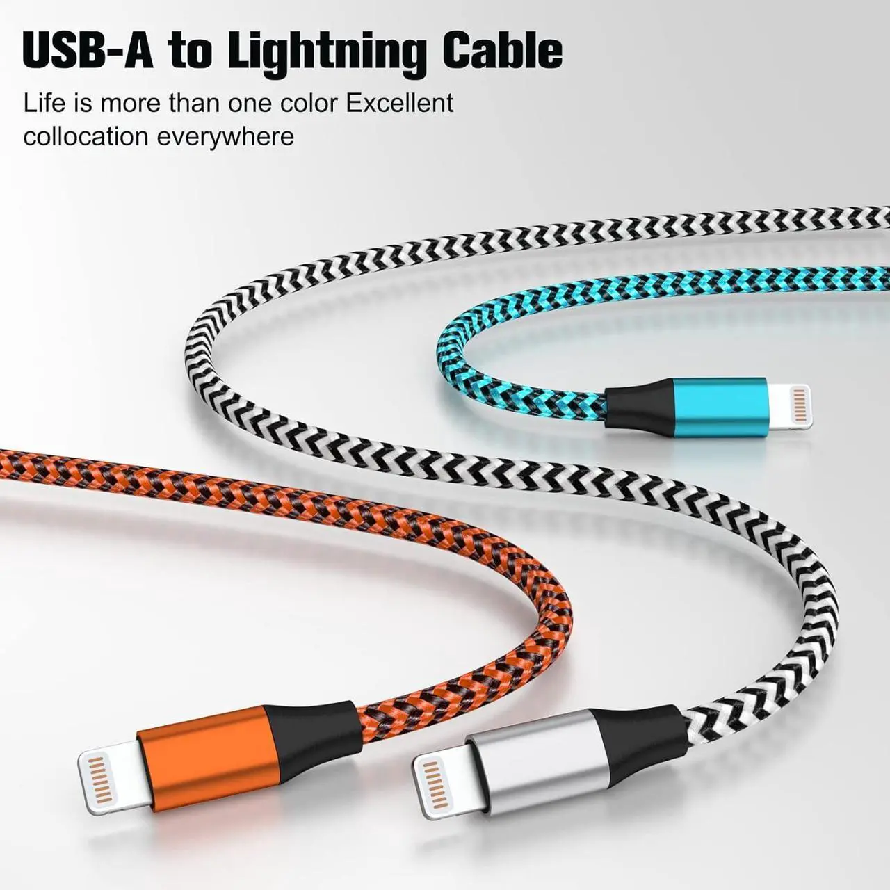 Alt view image 2 of 7 - [ MFi Certified] iPhone Charger Compatible for iPhone Charger 3Pack 3FT Fast Chargers Lightning Cable for iPhone 14/13/12/11/Xs/XR X/8/7/iPad iPod AirPods