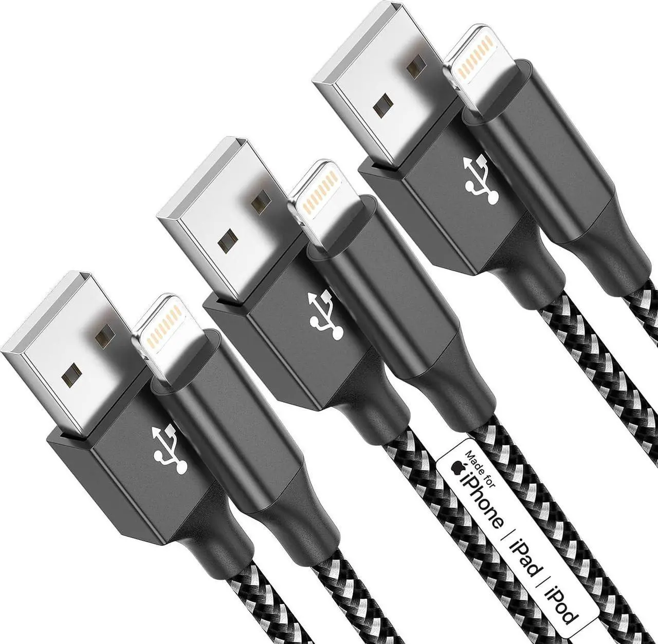 Main image of iPhone Charger  MFi Certified 3pack 10FT Long Lightning Cable Fast Charging High Speed Data Sync USB Cable Compatible iPhone 14/13/12/11 Pro Max/XS MAX/XR/XS/X/8/7 Plus and More