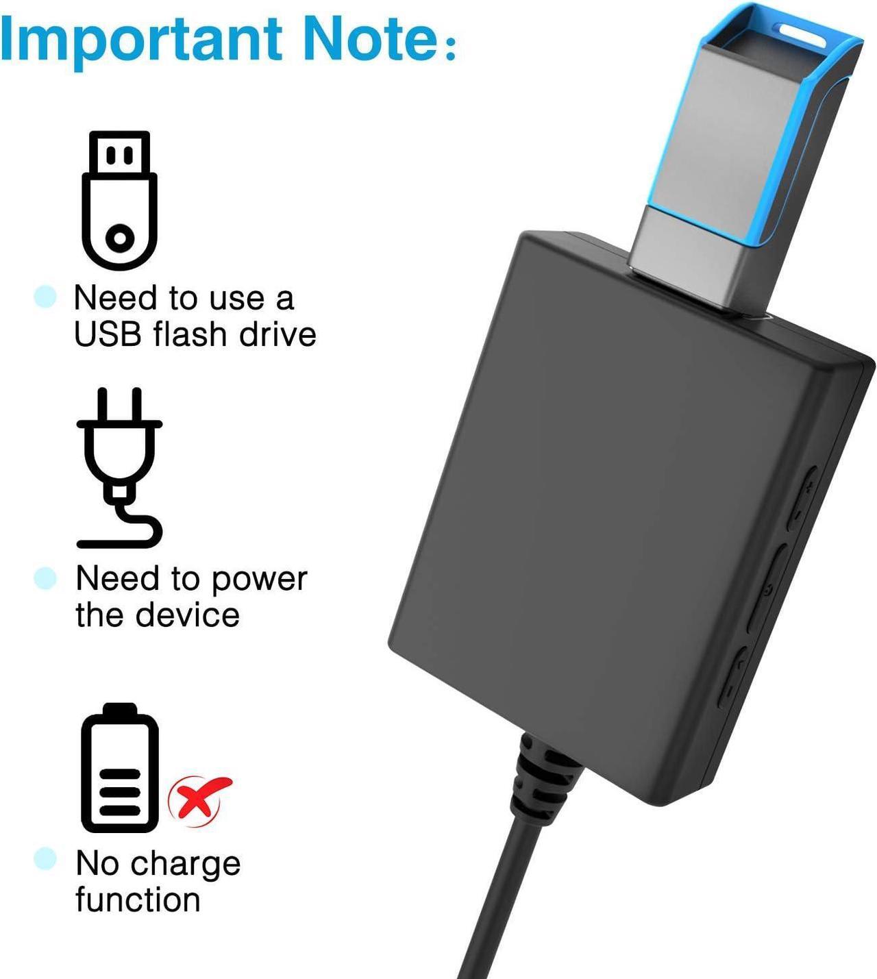 Alt view image 2 of 7 - USB to Aux Audio Adapter 3.5mm Male to USB Female Adapter for Playing Music with USB Drive in Your Car