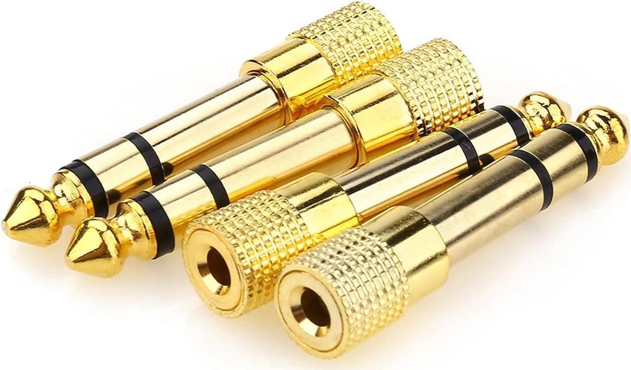 Alt view image 2 of 7 - 4PCS 1/4 to (1/8) 3.5mm Stereo Headphone Adapters for Audio Connector 3.5mm Female to 6.35mm Male Jack Plug Stereo Adapter for Headphone Adapte