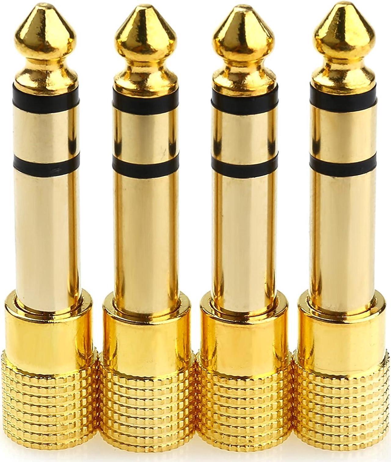 Main image of 4PCS 1/4 to (1/8) 3.5mm Stereo Headphone Adapters for Audio Connector 3.5mm Female to 6.35mm Male Jack Plug Stereo Adapter for Headphone Adapte