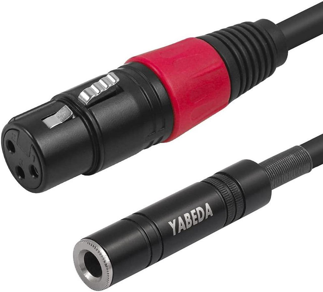 Alt view image 2 of 7 - XLR to 1/4 Cable Balanced XLR Female to 1/4 Female Stereo Audio Adapter 3 Pin Female XLR to Quarter inch TRS Connector Converter Interconnect Cable - 1.6 Feet