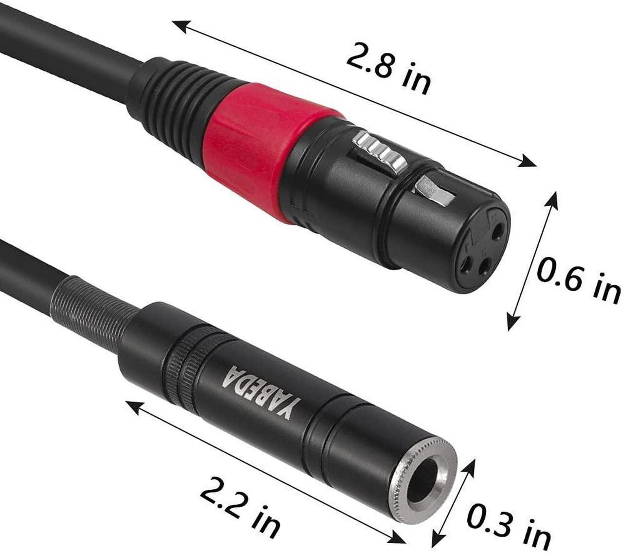 Alt view image 6 of 7 - XLR to 1/4 Cable Balanced XLR Female to 1/4 Female Stereo Audio Adapter 3 Pin Female XLR to Quarter inch TRS Connector Converter Interconnect Cable - 1.6 Feet