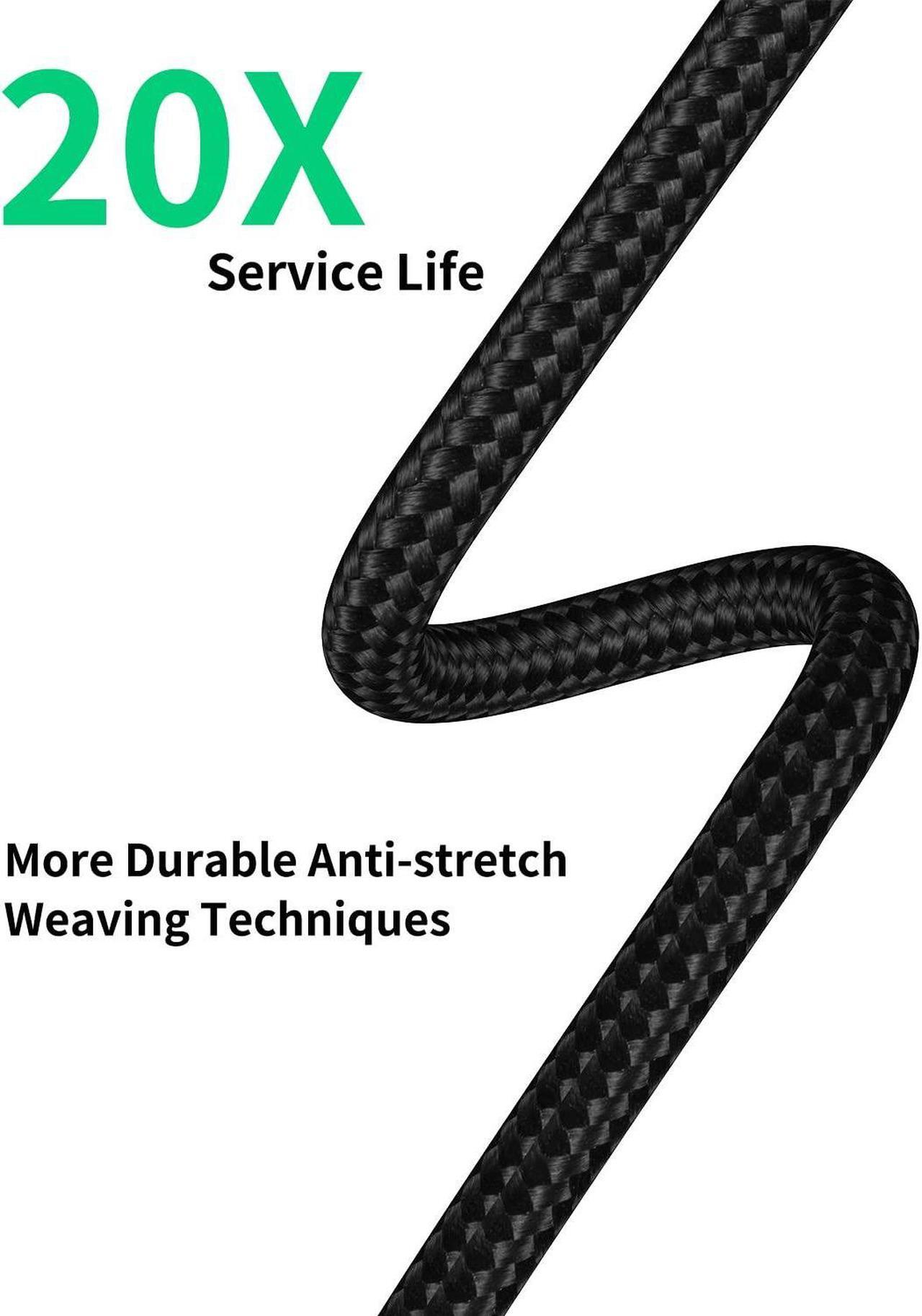 Alt view image 6 of 7 - Lightning Cable 2FT iPhone Charger Cable [3Pack] 2 Foot iPhone Charging Cord Fast Charging Braided USB to Lightning Cable for Apple iPhone 14 13 12 11 Pro Max Mini 10 8 7 Plus XR XS SE iPad Air Mini