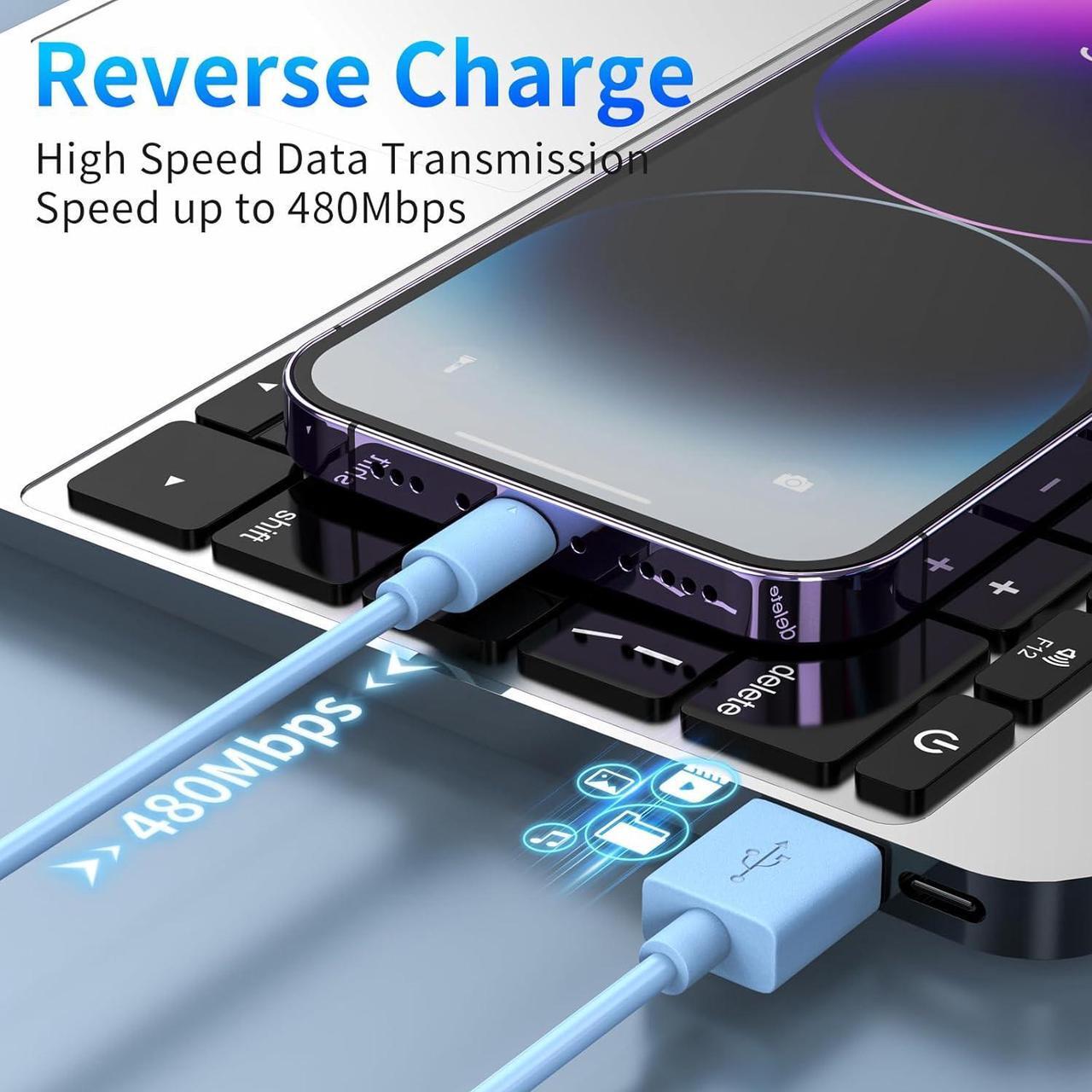 Alt view image 5 of 7 - iPhone Charger [ MFi Certified] 6Pack 3/3/6/6/6/10 FT Lightning Cable iPhone USB Fast Charging Cord Compatible with iPhone 14/13/12/11/Pro Max/SE/XR/XS/X/8/7 Plus AirPods