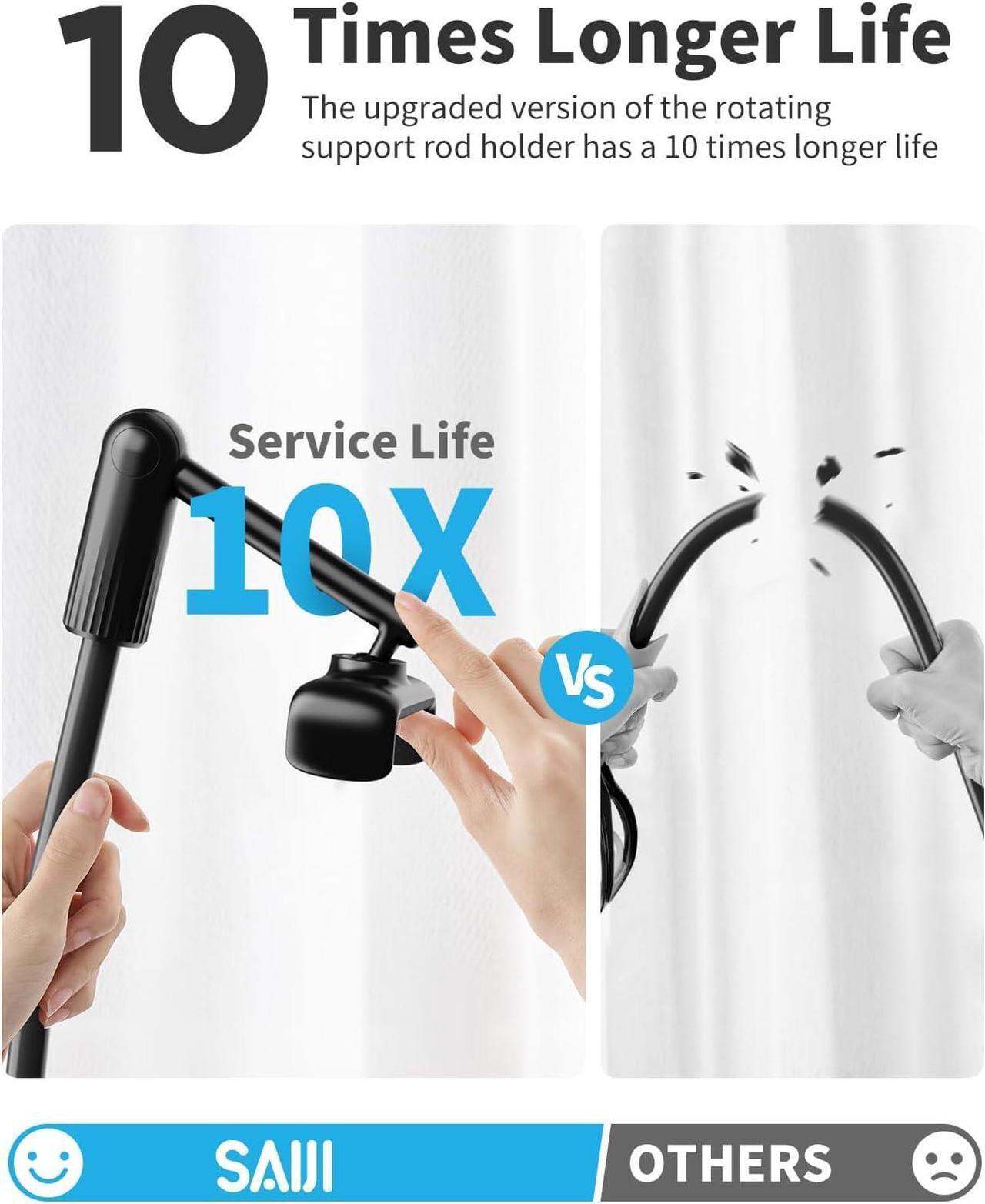 Alt view image 3 of 7 - Gooseneck Phone Holder for Bed 360° Rotate Support Rod One-Hand Adjustable Cell Phone Holder Flexible Long Arm Headboard Clip Clamp Cell Phone Stand Compatible with All 4.7-7 Devices(Black)