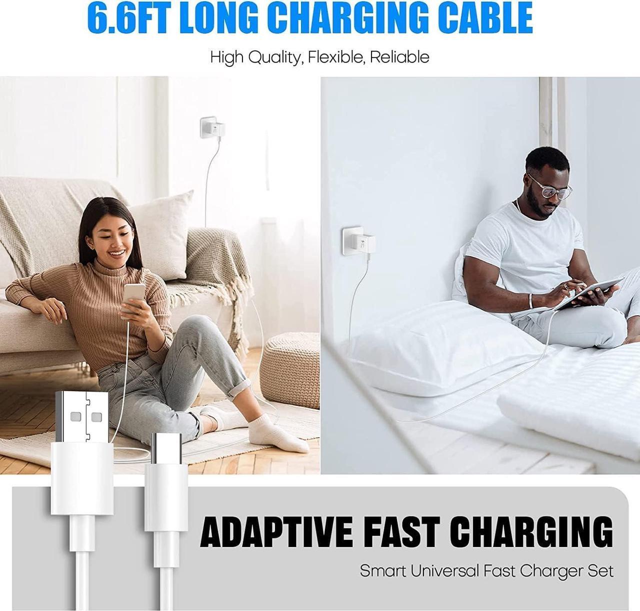 Alt view image 7 of 7 - Samsung Charger Fast Charging Type C Cable 6ft with Android Charger for Samsung Galaxy S10/S10e/S10 Plus/S9/S9 Plus/S8/S8 Plus/Note 20/Note 10/Note 9/Note 8/S20 S21 S22 S23 Ultra/A32/A50/A51/A52/A53