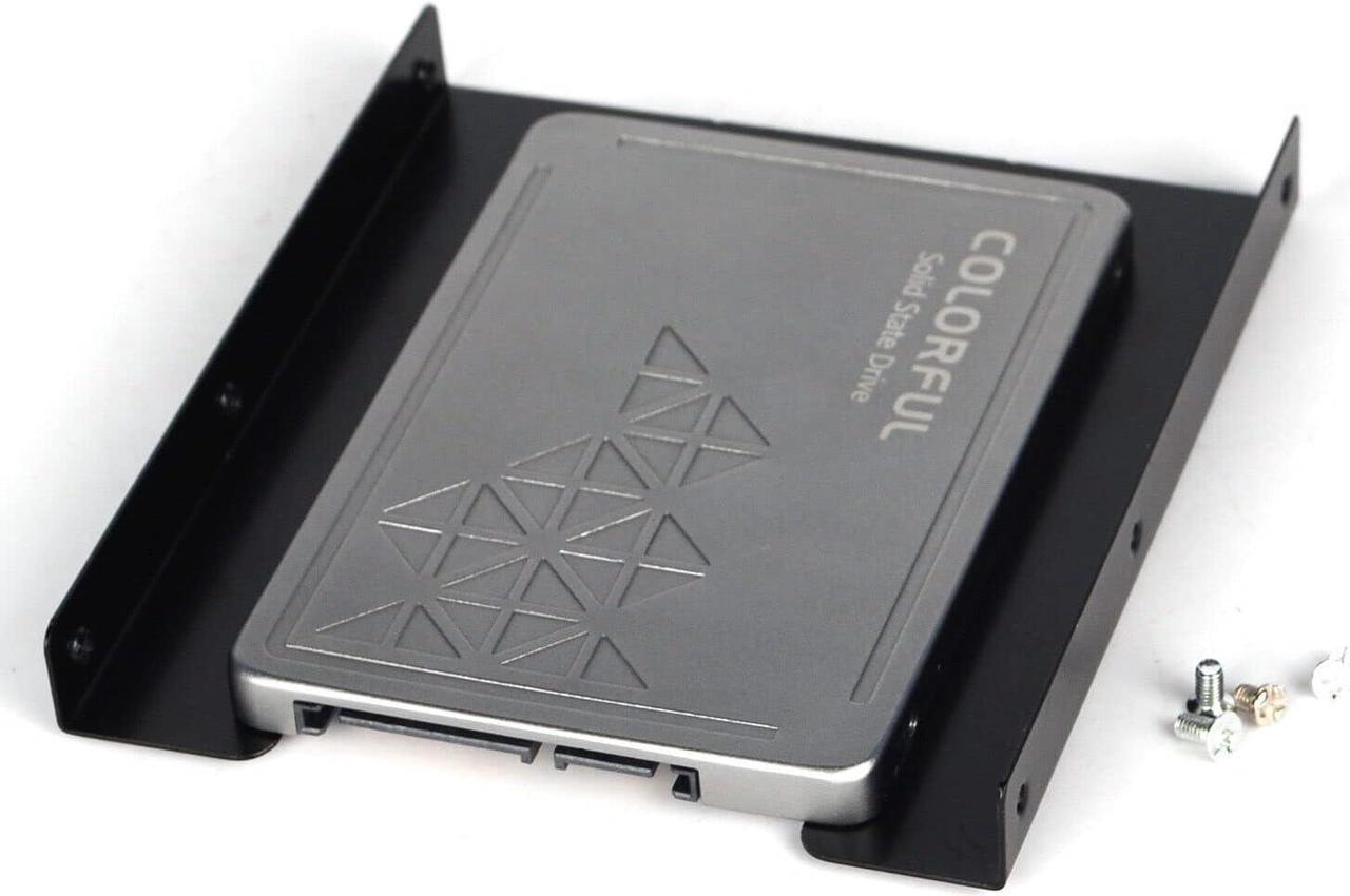 Alt view image 5 of 5 - 2.5 to 3.5 Hard Drive Adapter SSD Bracket 2.5 to 3.5 Adapter Metal Hard Drive Tray with Mount Screws SSD Mounting Bracket Universal Hard Drive Bracket 4 Pack