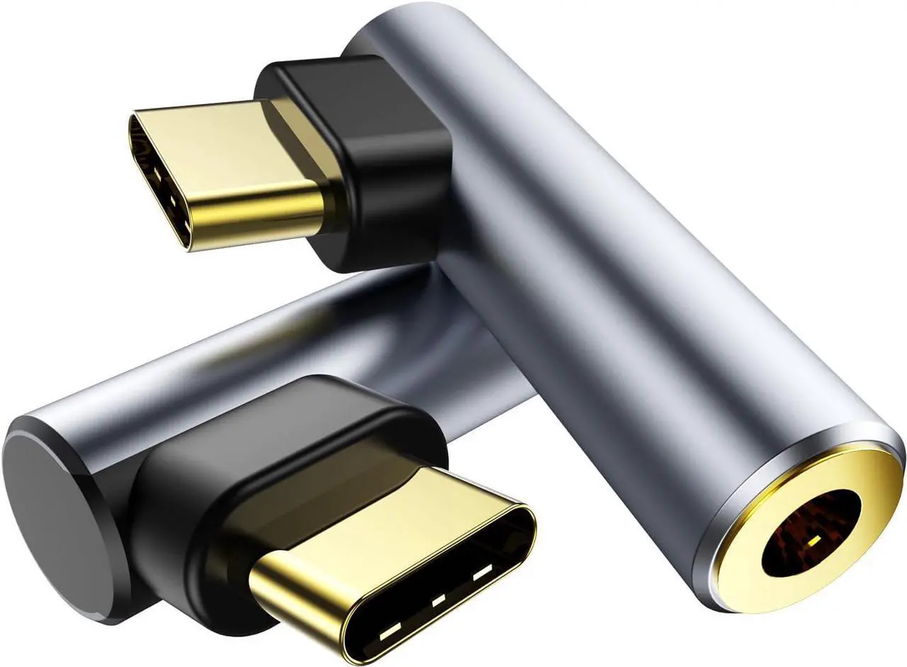 Main image of 2 Pack USB C To 3.5mm Audio Adapter USB Type C To 3.5mm Female Headphone Jack Dongle Aux Adapter DAC Stereo HiFi Right Angle For iPad Pro Air 5 4 Pixel 7 Pro Galaxy S23 S23+ S23 Ultra S22 S21 S20