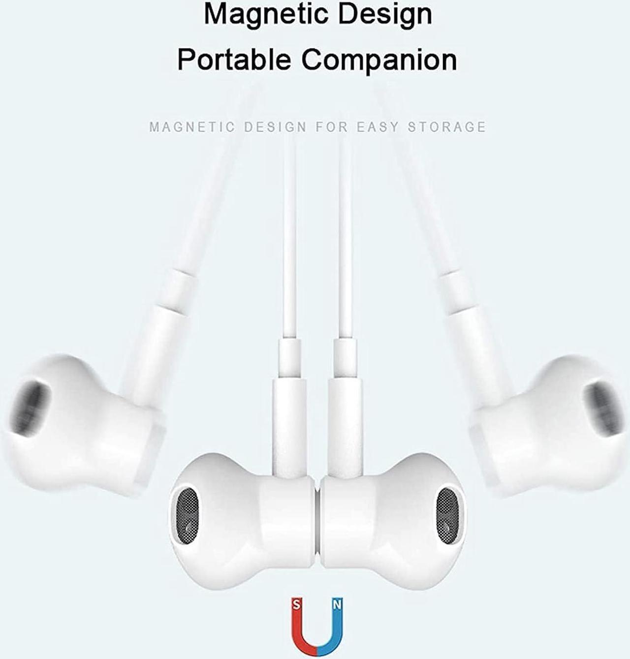 Alt view image 2 of 7 - Wired Earbuds Wired Earphones with Microphone and Volume Control in-Ear Headphones HiFi Stereo Powerful Bass and Crystal Clear Audio Compatible with iPhone iPad Android PC Most with 3.5mm Jack