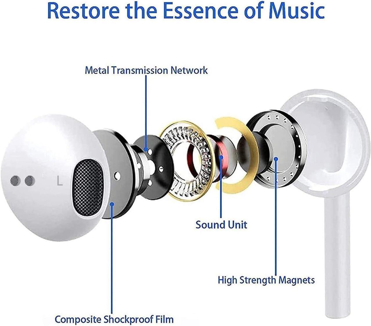 Alt view image 4 of 7 - Wired Earbuds Wired Earphones with Microphone and Volume Control in-Ear Headphones HiFi Stereo Powerful Bass and Crystal Clear Audio Compatible with iPhone iPad Android PC Most with 3.5mm Jack