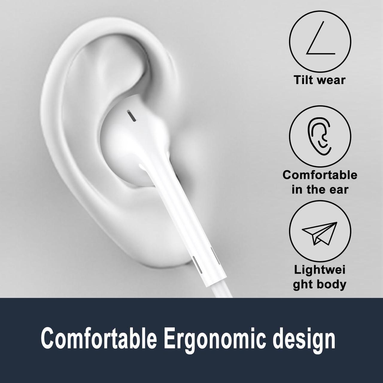Alt view image 4 of 7 - USB C Headphones Earbuds 2 Pack - Type C Wired Earphones with Microphone Volume Noise Cancelling Headsets for Samsung Galaxy S23/S22/S21/S20 Note 20 Google Pixel 7/6/6a/5/4 and Other USB-C Devices