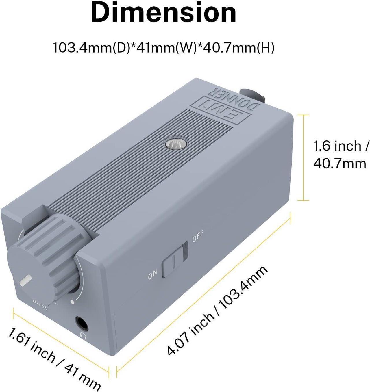 Alt view image 7 of 7 - Headphone Amplifier DC 5V-1A, 3.5mm Rechargeable Portable in-Ear Monitor Amplifier with 8 to 250 Impedance, with 2 XLR and 1/4" TRS Inputs