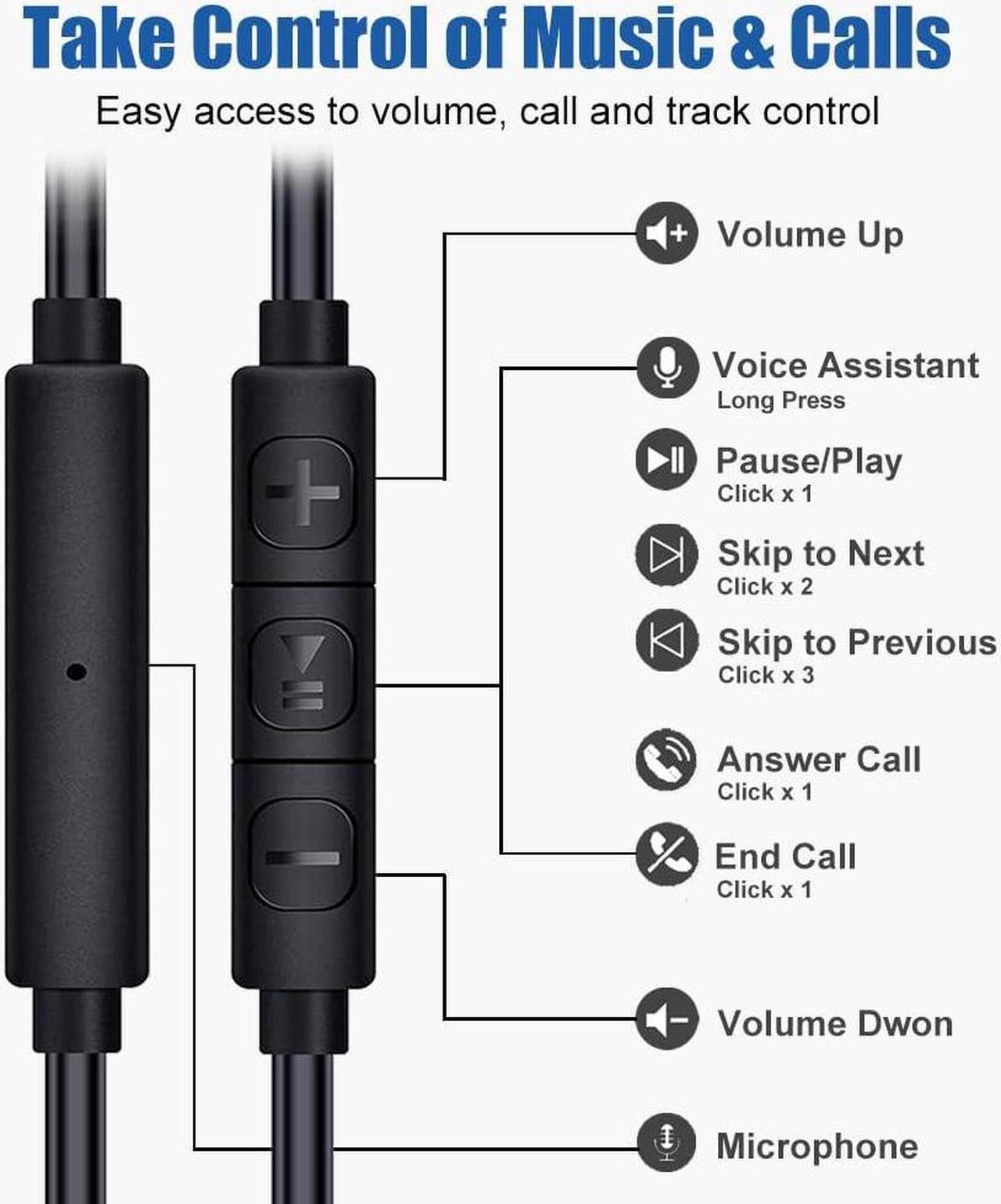 Alt view image 6 of 7 - Wired Over The Ear Earbuds with Microphone Volume Control Ear Hook and Case, Sweatproof Sport Earphones for Running Exercise Gym Workout, Wrap Around Headphones for Cellphones, Laptop, Tablet