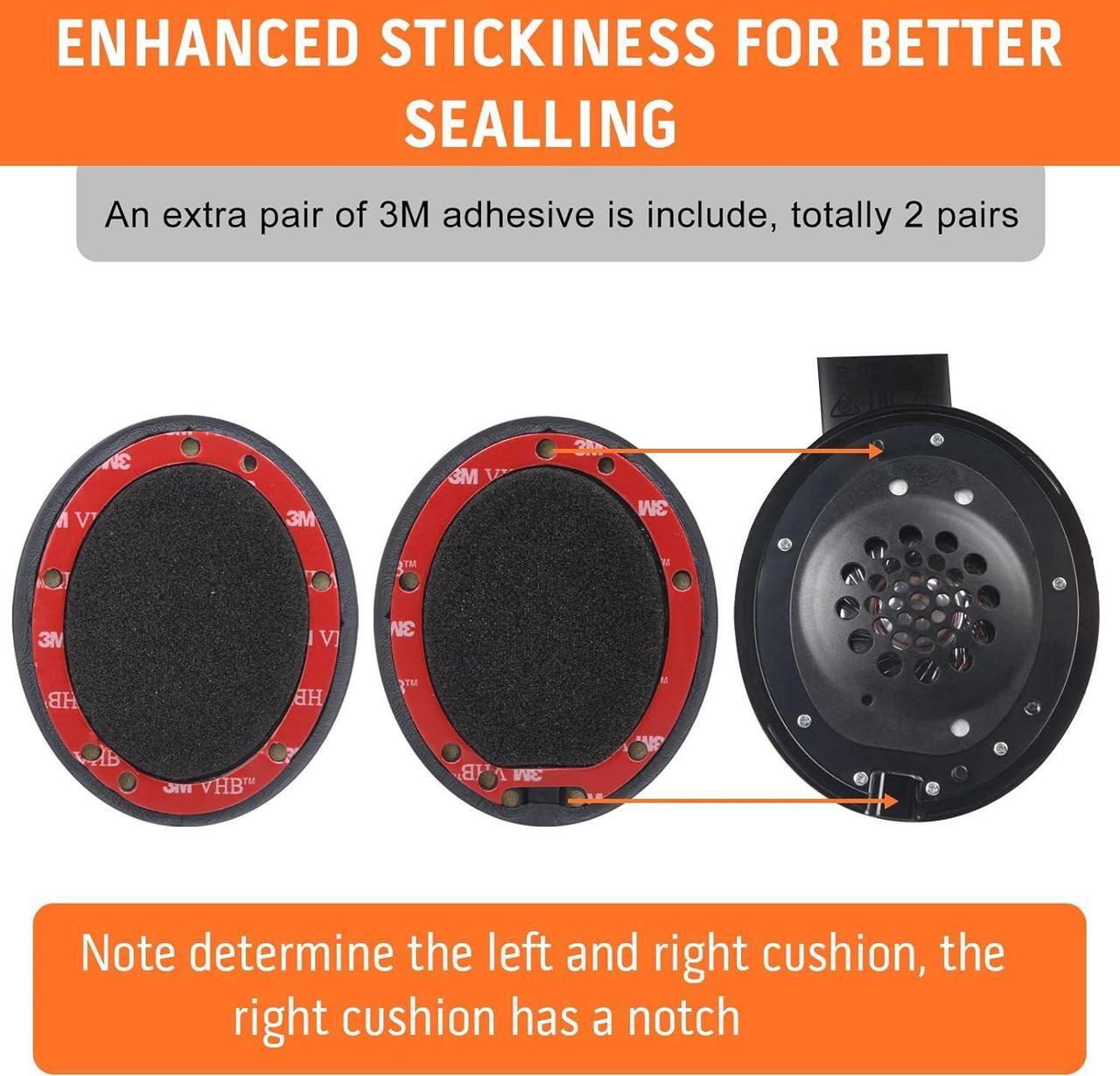Alt view image 7 of 7 - GVOEARS Replacement Ear Pads for Beats Studio 3 Ear Cushions for Beats Studio 2&Studio 3 Wired & Wireless Not Fit Beats Solo On-Ear Headphone with Stronger 3M Adhesive Tape Thicker Memory Foam(Grey)