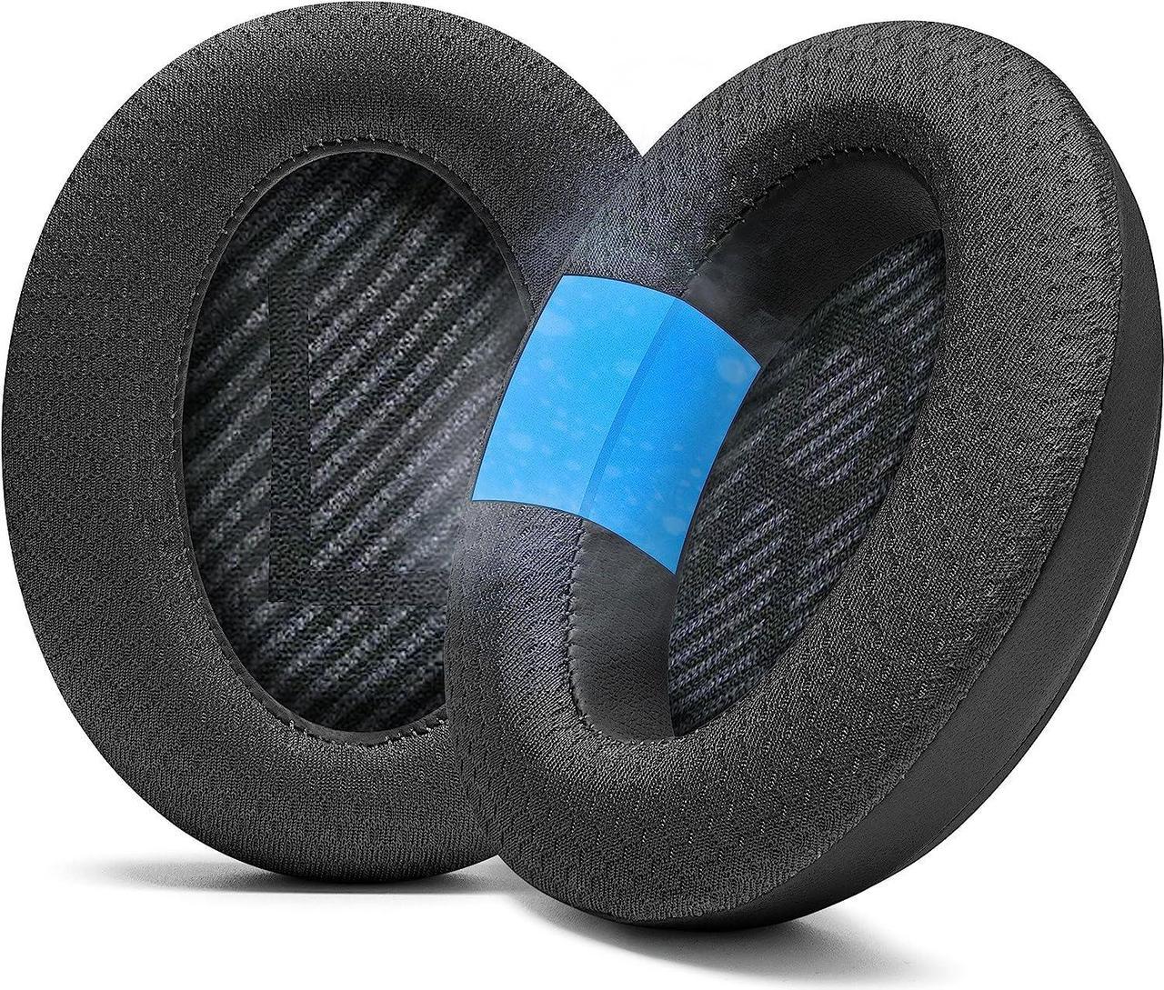 Freeze QC35 - Cooling Gel Ear Pads for Bose QC35 & QC35ii (QuietComfort 35) Headphones & More | Breathable Sports Fabric Cooling Gel Extra Thick & Cooler for Longer | Black