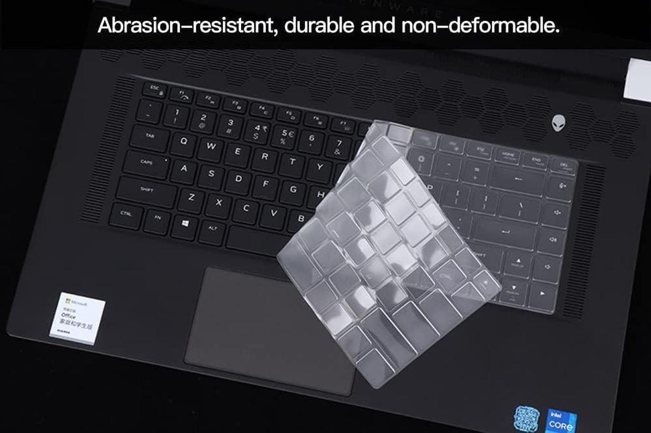 Alt view image 5 of 7 - Keyboard Cover Skin for Dell Alienware m17 R5 Alienware m15 R7 Alienware M16 R1 Alienware x15 R1 R2 15.6 & x17 R1 R2 17.3 Alienware m15 R5 R6 R7 15.6 Dell G16 7630 7620 Gaming Laptop TPU