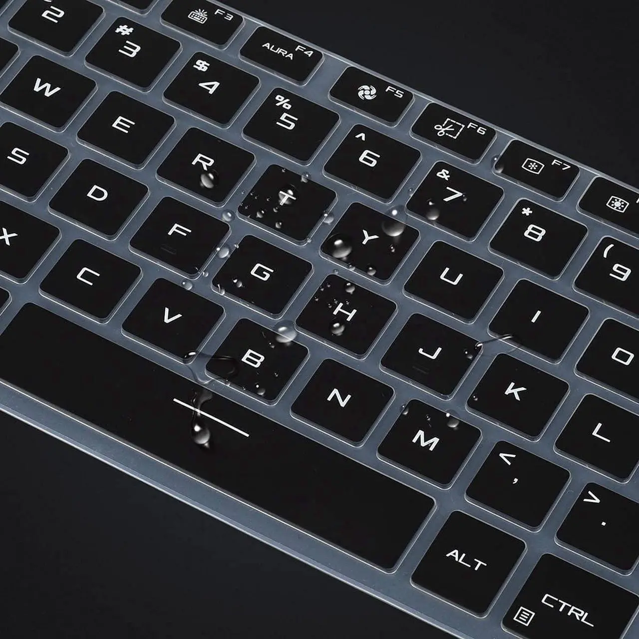 Alt view image 3 of 6 - Keyboard Cover for ASUS ROG Zephyrus G14 GA402 2023 2022 Zephyrus M16 GU604 GU603 ROG Zephyrus G15 GA503 & Zephyrus G16 GU603 TUF Dash F15 ROG Zephyrus G14 GA402 2023 Keyboard Skin - Black