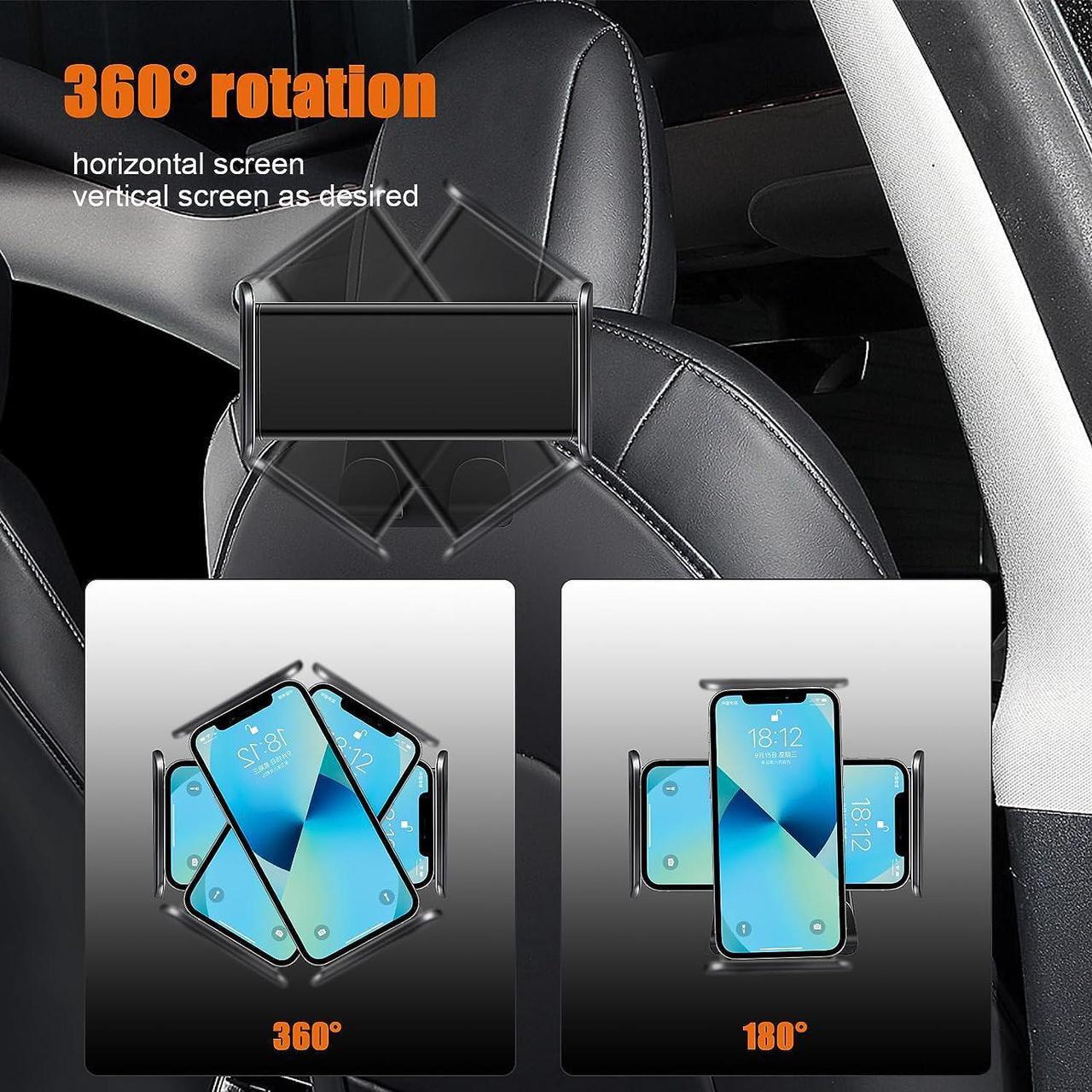 Alt view image 5 of 7 - Upgrade Car iPad Holder for Tesla Model 3 Model y Angle Adjustable Stretchable Headrest Mount Tablet Mount for Car Phone Holder Interior Accessories Fit for 4.7-12.9 DeviceBlack