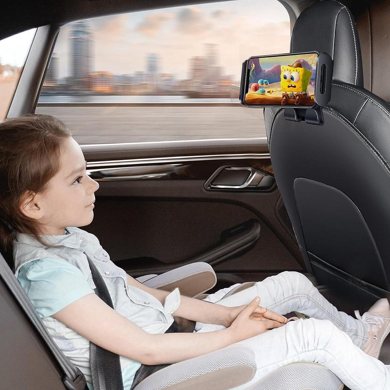 Alt view image 6 of 7 - Upgrade Car iPad Holder for Tesla Model 3 Model y Angle Adjustable Stretchable Headrest Mount Tablet Mount for Car Phone Holder Interior Accessories Fit for 4.7-12.9 DeviceBlack