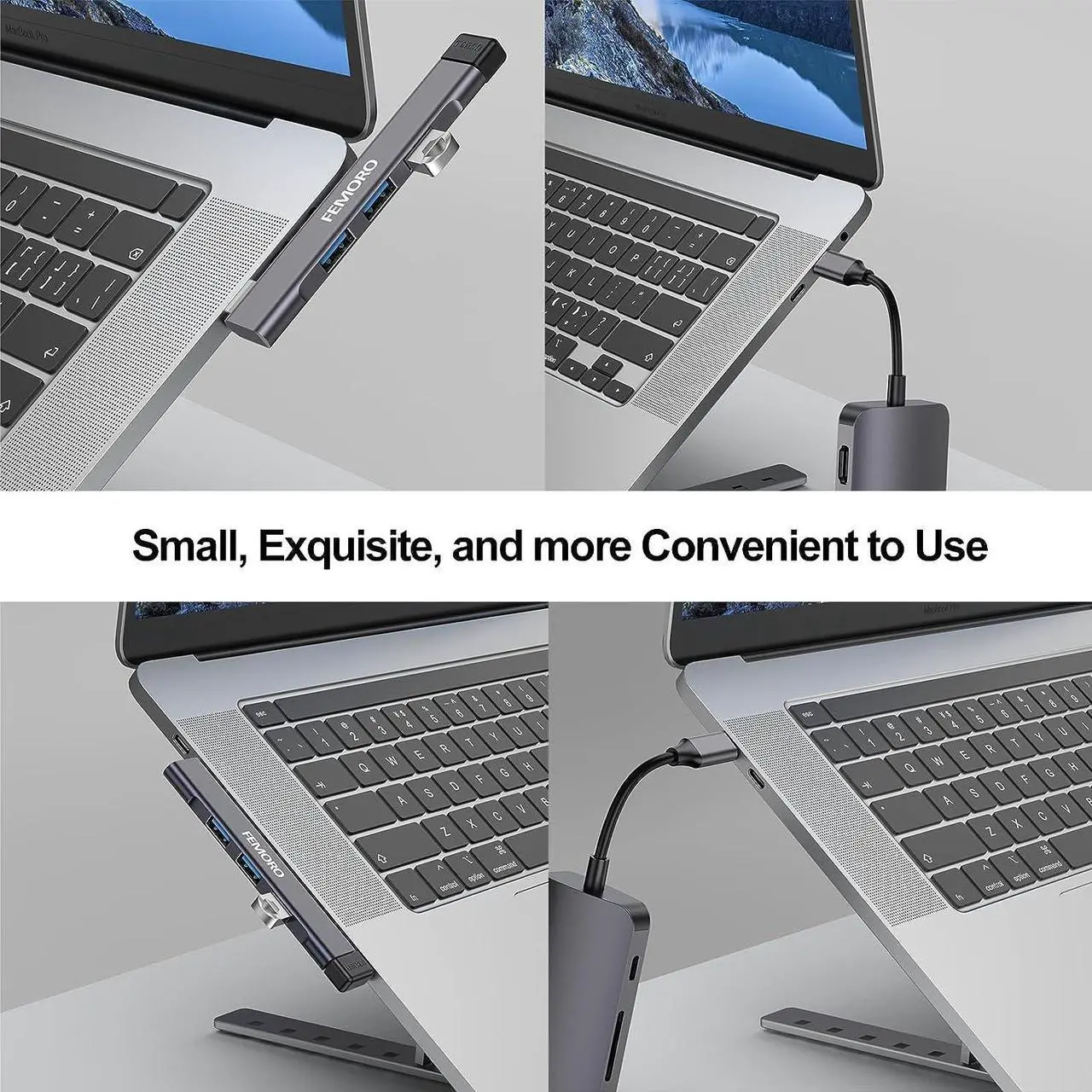 Alt view image 6 of 7 - USB Hub for Laptop 4 Port USB Extender Hub (USB 3.0 *1 USB 2.0 *3) Multiport Adapter Wireless Extra Multi USB Port Expander USB Splitter for Laptop PC Computer Dongle Mac Mouse Xbox SSD HDD