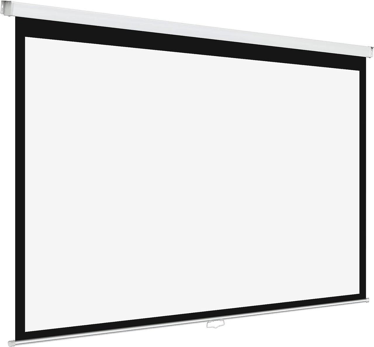 Alt view image 5 of 7 - ProHT 84 Manual Projection Screen (05350) 16:9 Aspect Ratio Pull Down Projector Screen Matte White Home Theater/Cinema or Presentation Platform Suitable for HDTV/Sports/Movies/Presentations
