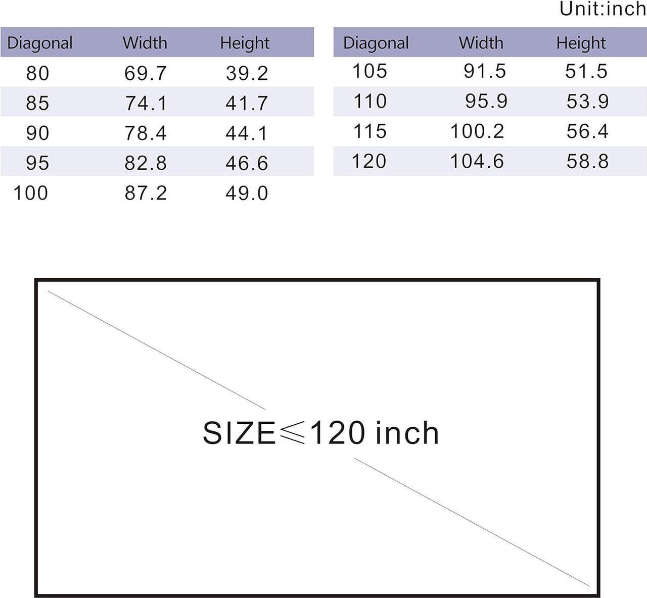 Alt view image 3 of 5 - Projector Screen DIY Elastic Polyester Material 59x105 inch for Max 130 inch 16:9 Projection Screen Economical Black Backing 4K Ultra HD Front Projection Textile Fabric