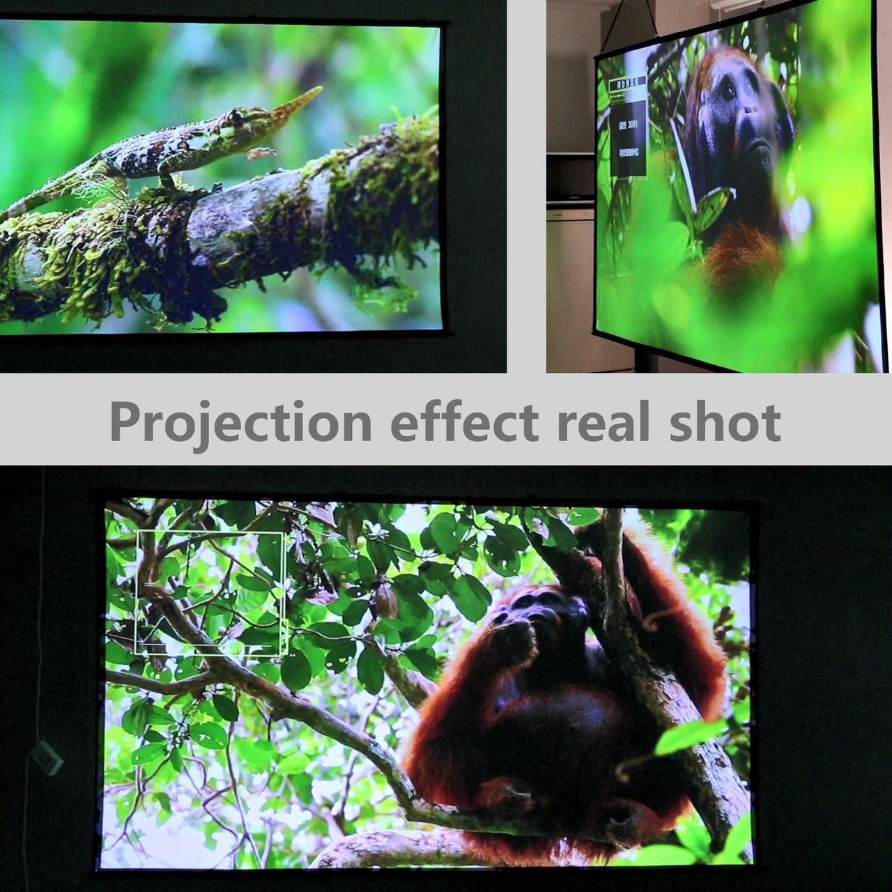 Alt view image 5 of 5 - Projector Screen DIY Elastic Polyester Material 59x105 inch for Max 130 inch 16:9 Projection Screen Economical Black Backing 4K Ultra HD Front Projection Textile Fabric