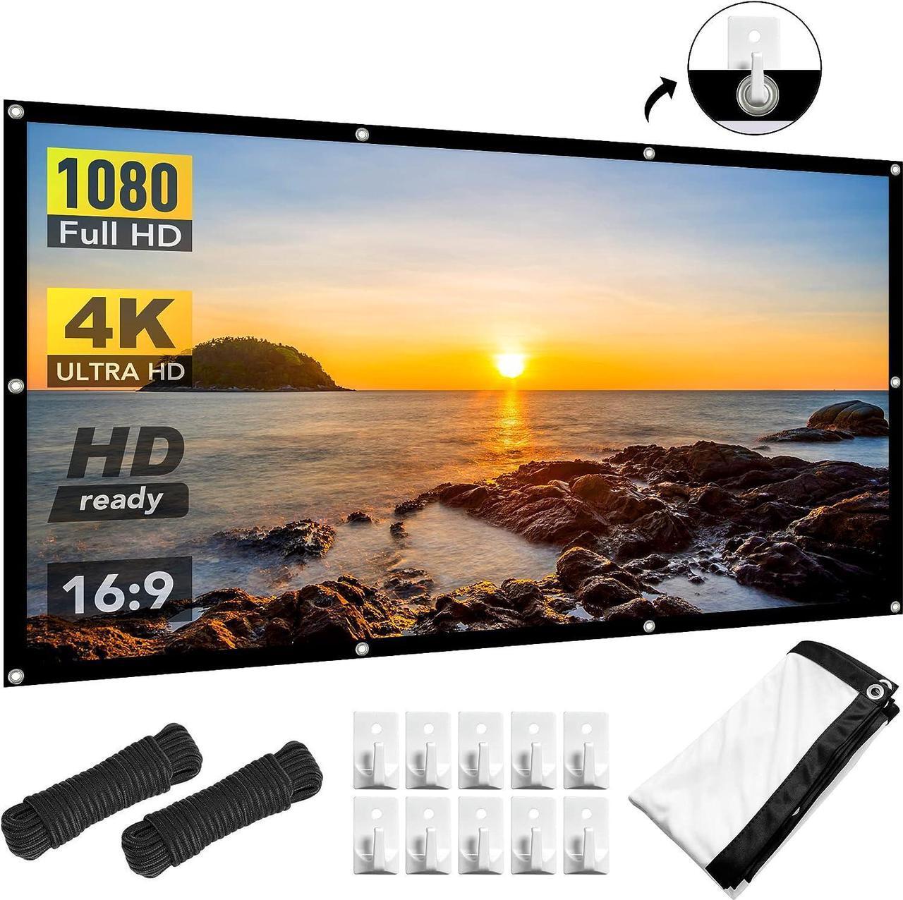 Main image of Projector Screen 100 inch Outdoor Movie Screen 16:9 Foldable and Anti-CreasePortable Projector Screen for Home Theater Outdoor Indoor Support Double Sided Projection