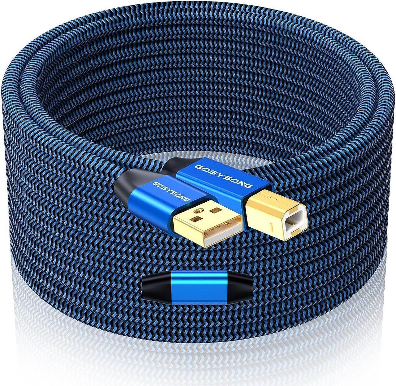 Main image of Printer Cable 50ft Active USB 2.0 Printer Cable High Speed USB A to B Cable Compatible with HP Canon Dell Epson Xerox and More