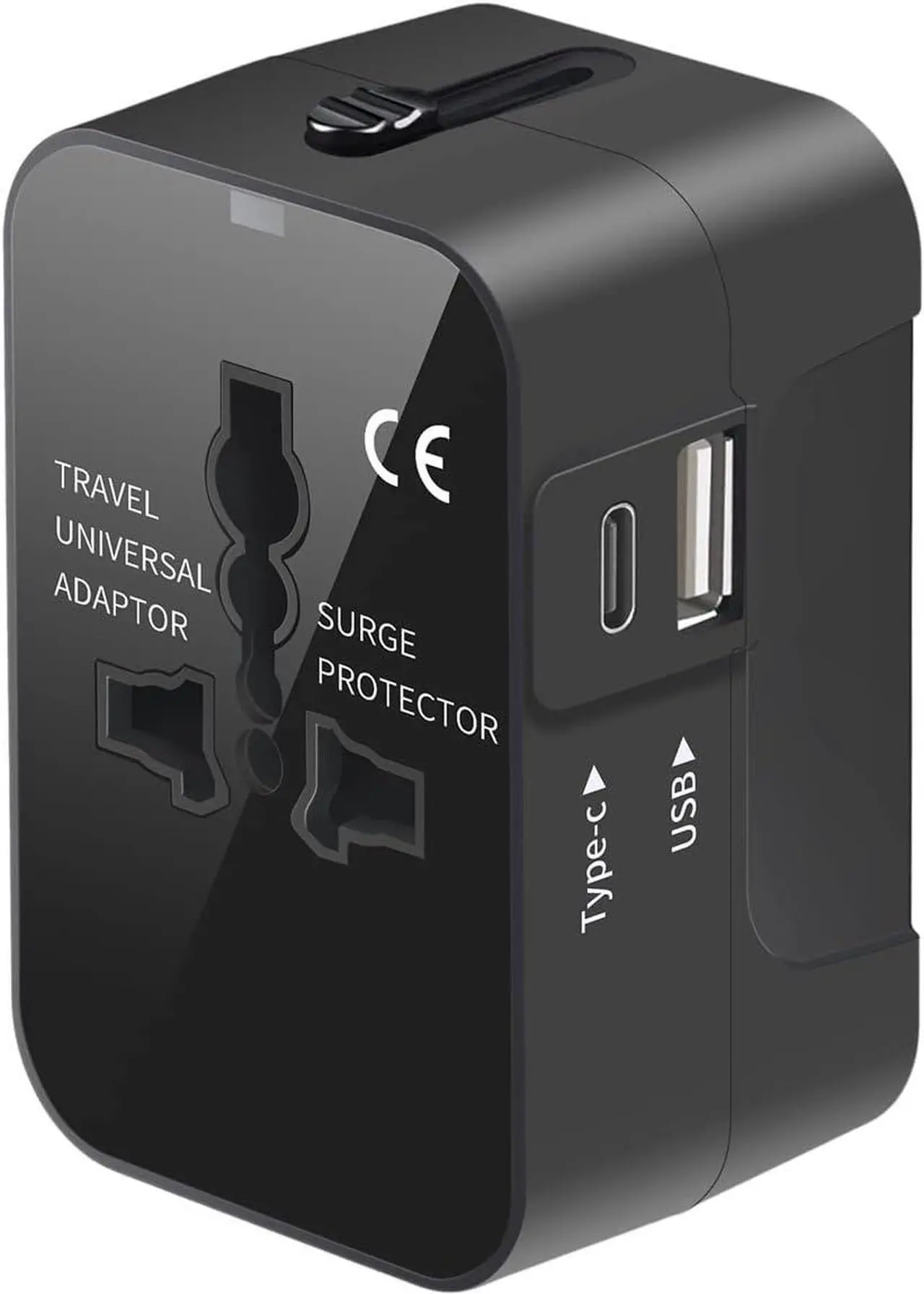 Main image of Universal Travel Adapter, International Plug Adapter with 2 USB Ports (1 USB C), Worldwide Wall Charger AC Power Plug Converter Adaptor for US to EU UK AUS Asia