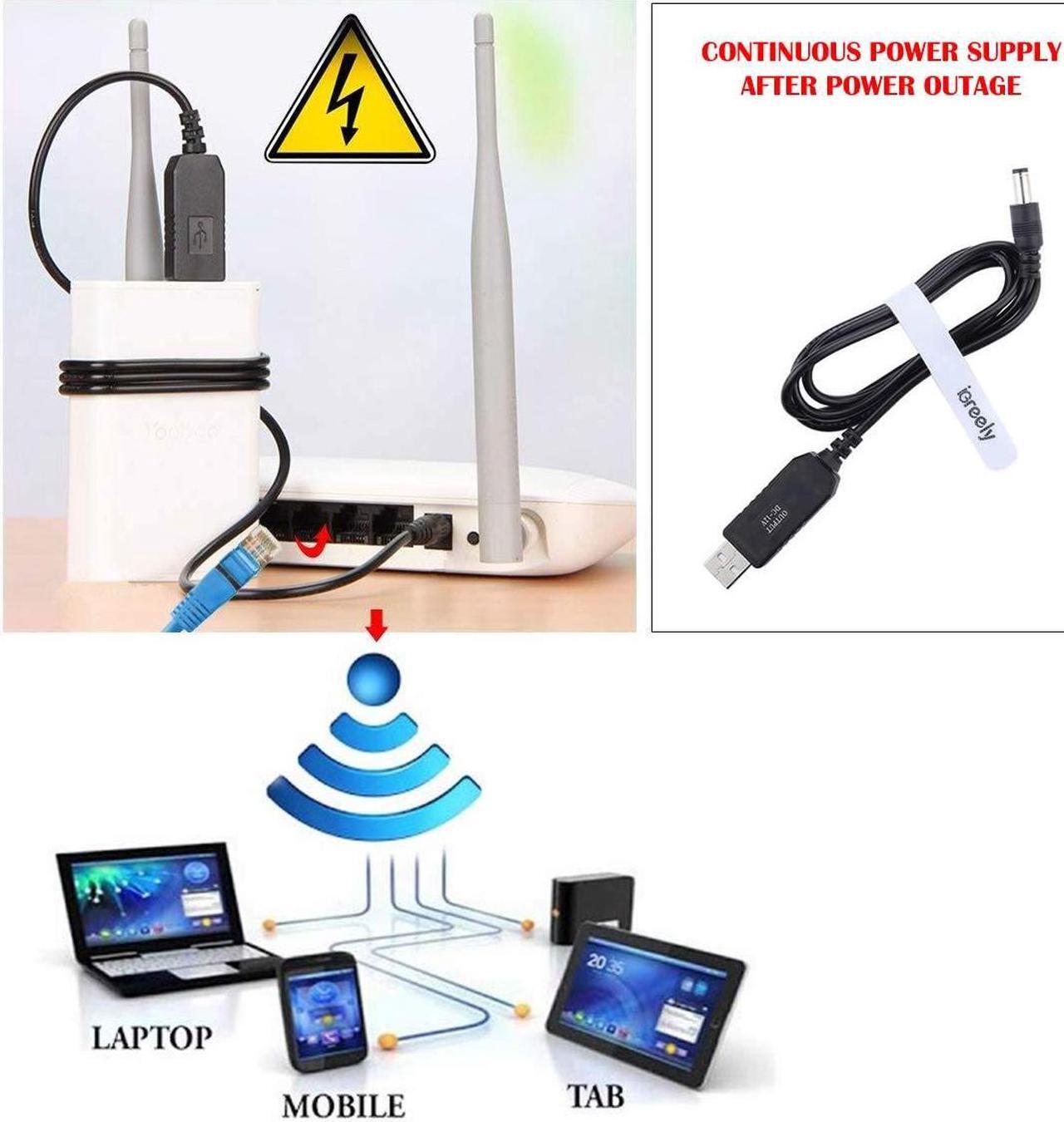 Alt view image 2 of 7 - DC 5V to DC 12V USB Voltage Step Up Converter Cable Power Supply USB Cable with DC Jack 5.5 x 2.5mm or 5.5 x 2.1mm USB 5V to DC 12V Cable 3ft