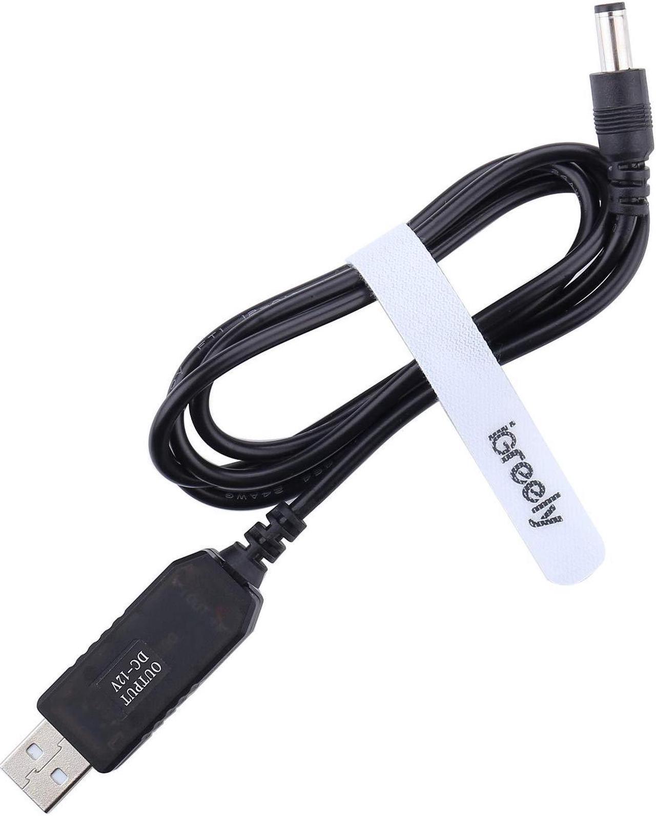 Alt view image 6 of 7 - DC 5V to DC 12V USB Voltage Step Up Converter Cable Power Supply USB Cable with DC Jack 5.5 x 2.5mm or 5.5 x 2.1mm USB 5V to DC 12V Cable 3ft