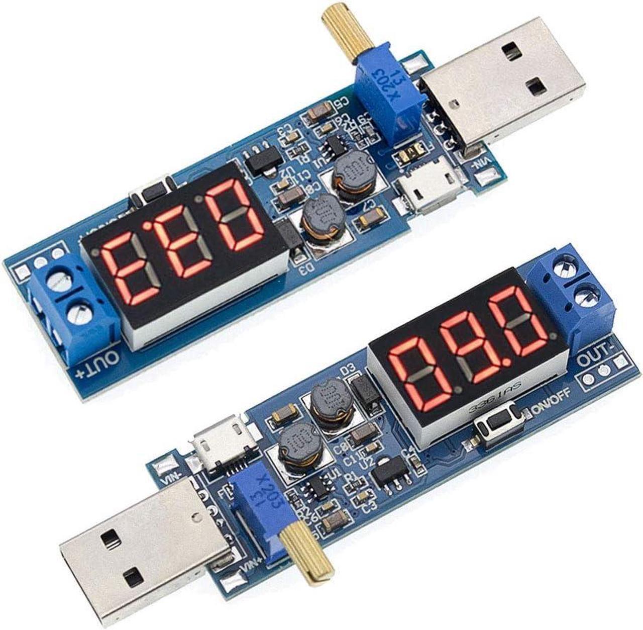 Main image of 2PCS USB Buck Boost Converter Adjustable Step UP Step Down Power Supply Module Voltage Regulator DC-DC 5V to 3.3V 9V 12V 18V 24V