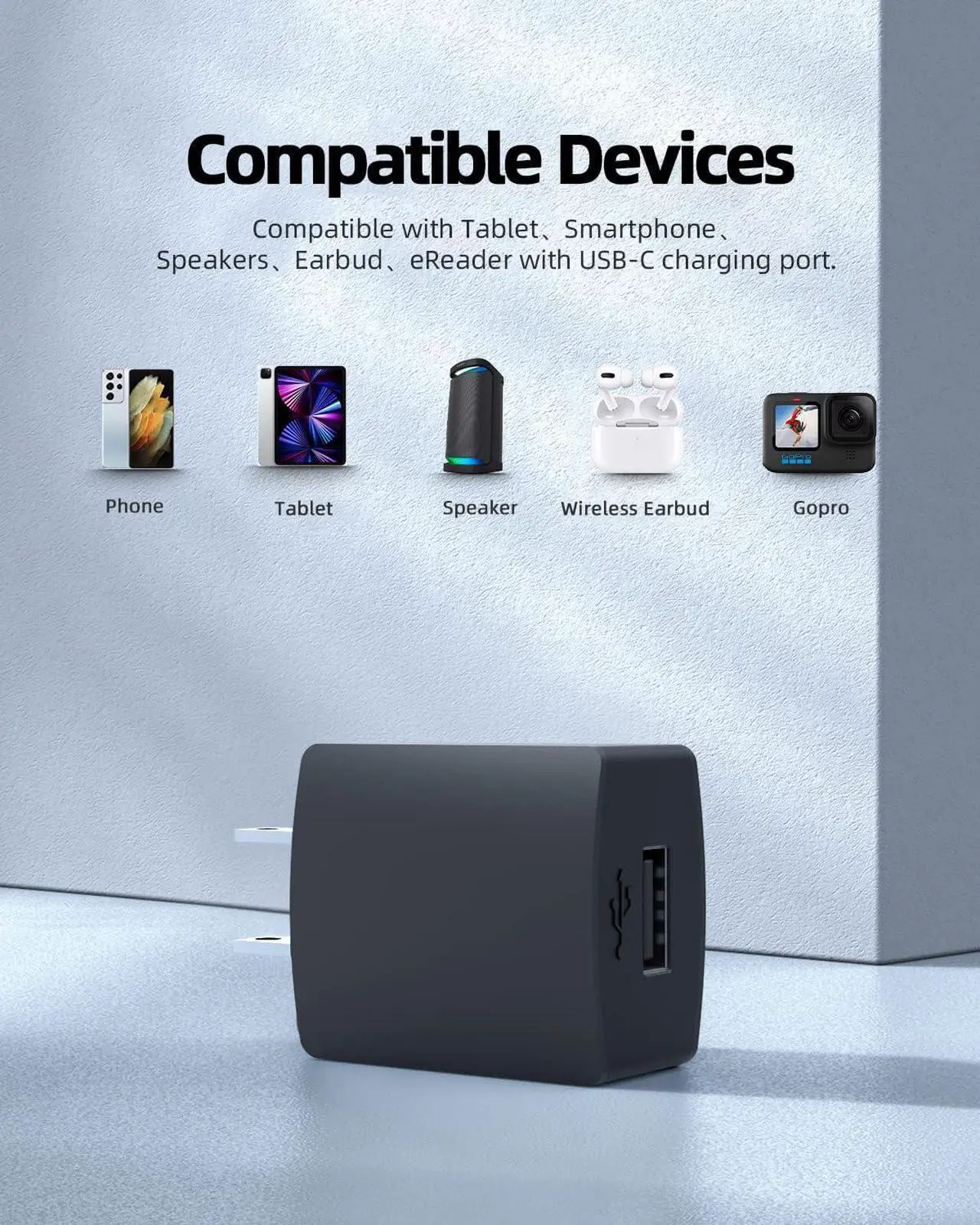 Alt view image 4 of 7 - 5Ft USB C AC Charger Fit for Samsung Galaxy A03S A02s A01 SM-A025 SM-A037 SM-S134 USB C Phone Fast Charging Adapter Supply Power Cord Cable