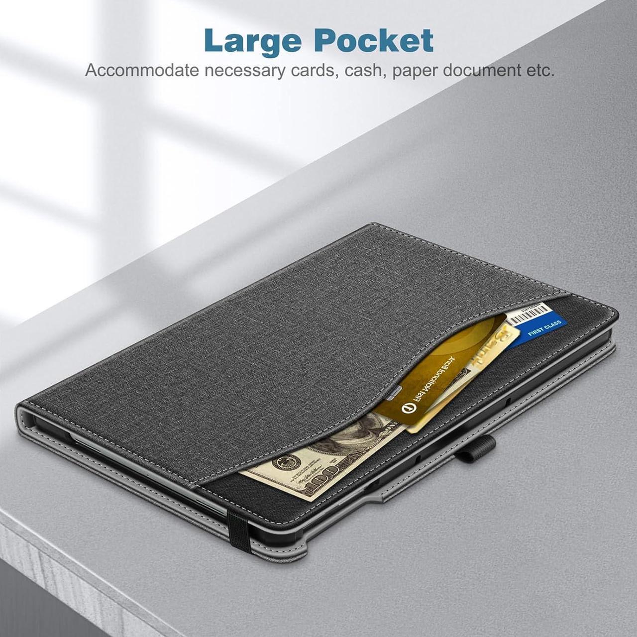 Alt view image 3 of 7 - Case for Google Pixel Tablet 11 Inch 2023 Release Multi-Angle Viewing Protective Stand Cover with Pocket & Pencil Holder Compatible with Charging Speaker Dock Gray