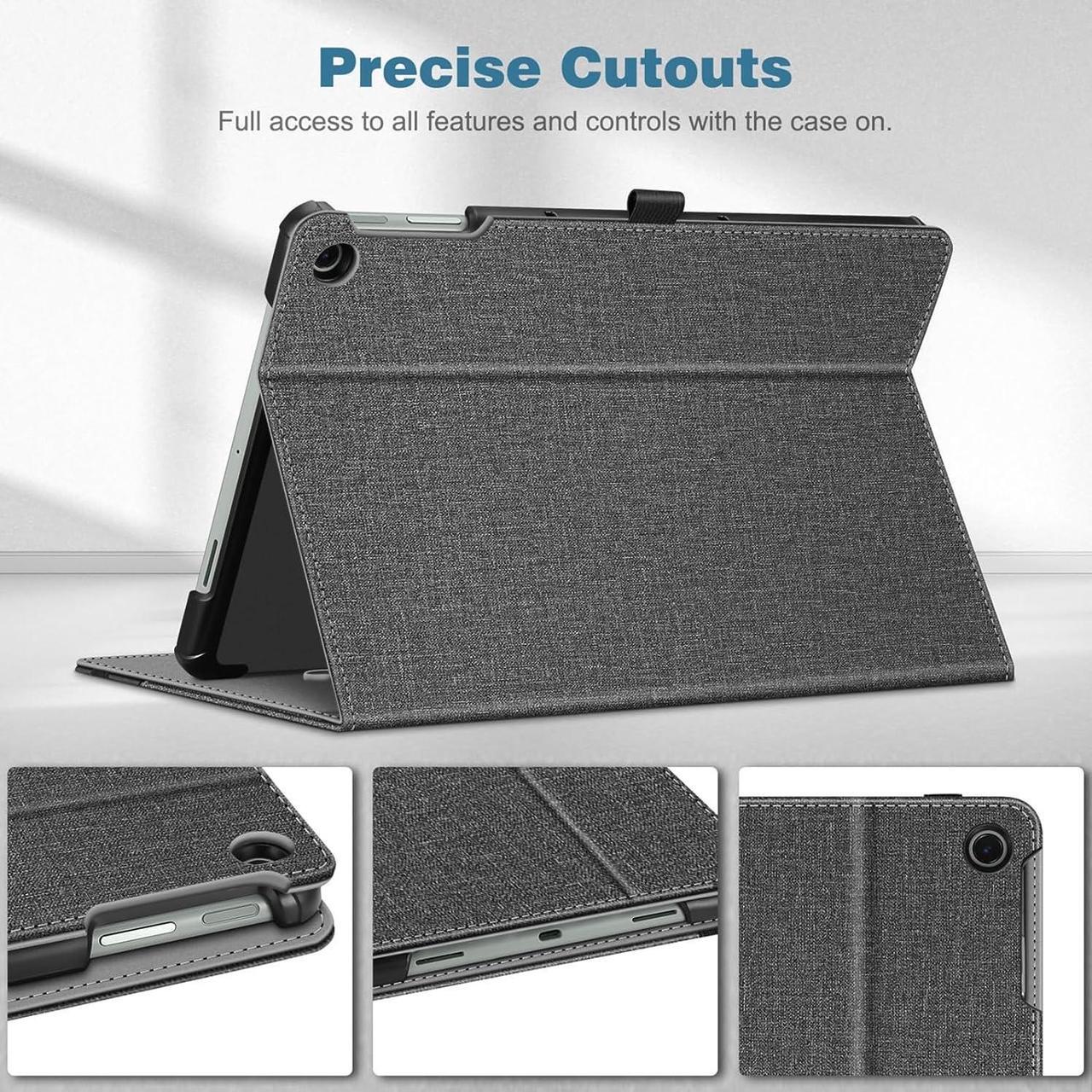 Alt view image 6 of 7 - Case for Google Pixel Tablet 11 Inch 2023 Release Multi-Angle Viewing Protective Stand Cover with Pocket & Pencil Holder Compatible with Charging Speaker Dock Gray