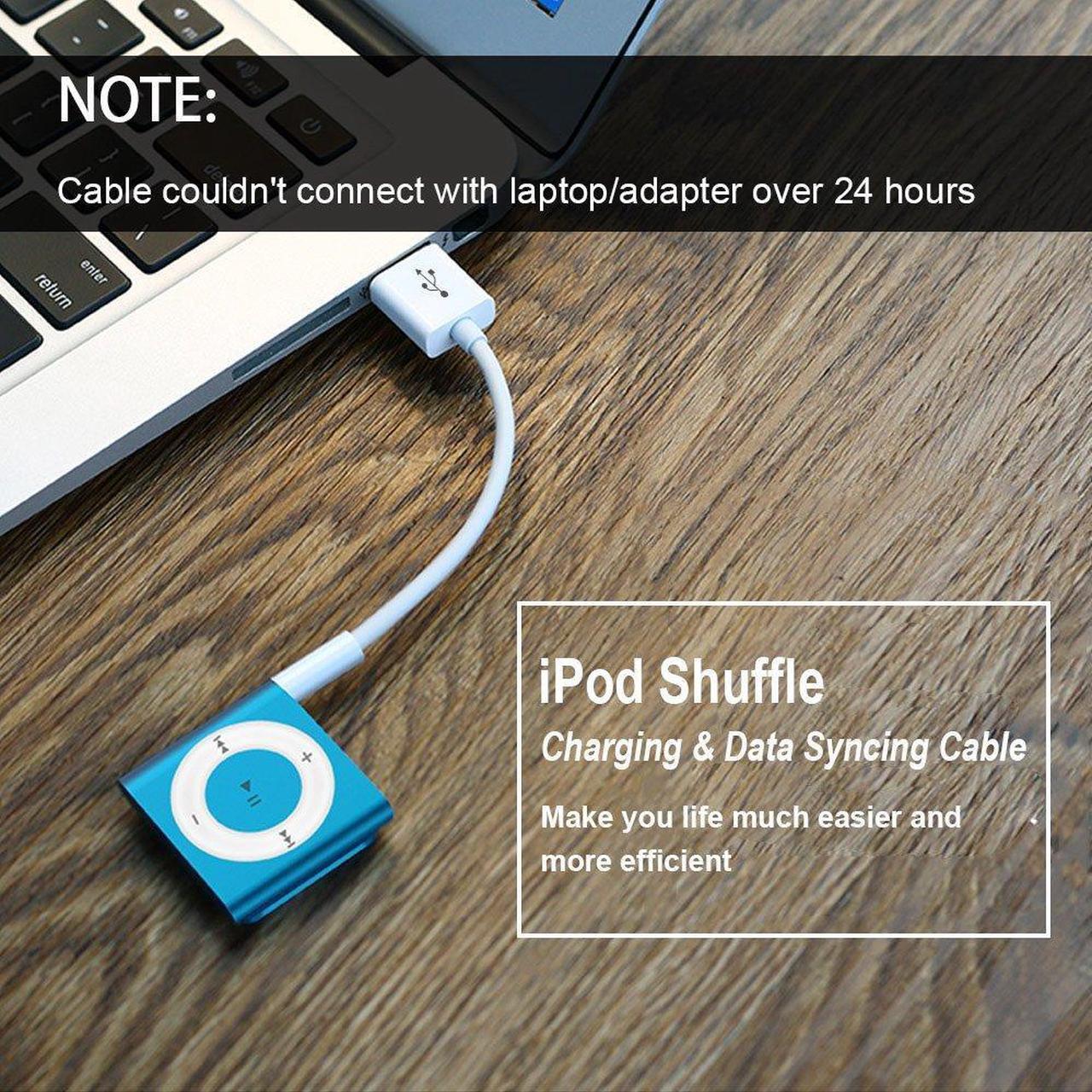 Alt view image 7 of 7 - Charging Cable for iPod Shuffle Cable USB Data Sync Cable Cord 3.5mm Male AUX Plug to USB Male Adapter Cable Charger Converter Headphone Audio Extender Jack for iPod Shuffle 3 4 5 6 Gen 2-Pack