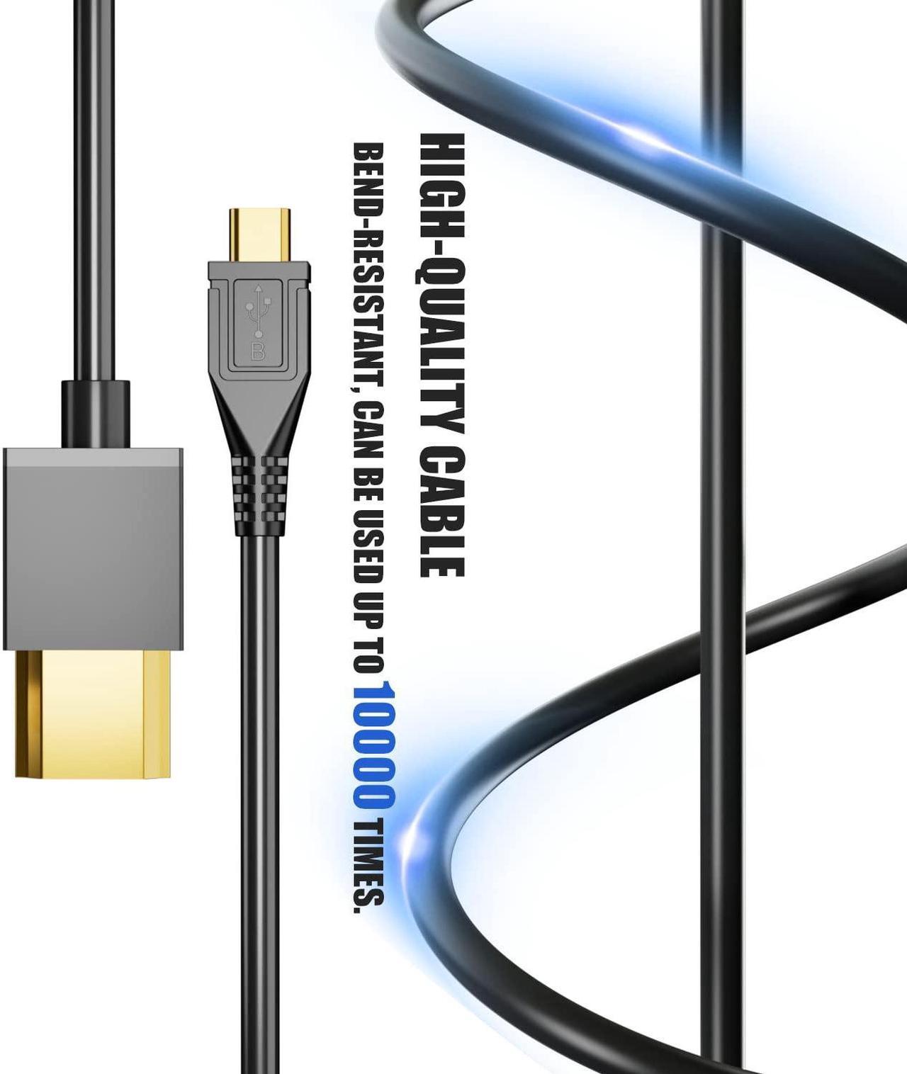 Alt view image 3 of 7 - HDMI to Micro USB Cable 1.5M/ 5ft HDMI Male to Micro USB Male Data Charging Cord Converter Connector Cable - 5pin