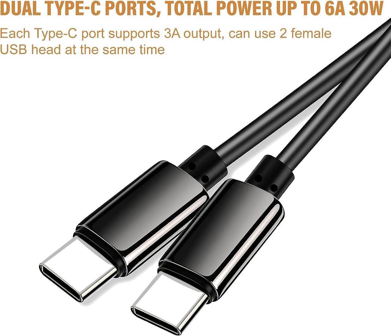 Alt view image 2 of 6 - DC 12V/24V to 5V 6A 30W Dual Type-C USB C Converter DC-DC Buck Charging Module Electric Step Down Power Adapter Compatible with Raspberry Pi 4 Cellphone Car