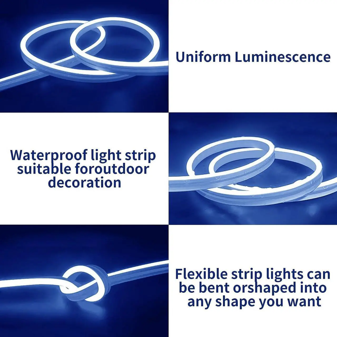 Alt view image 3 of 7 - Led Neon Rope Lights 32.8Ft Control with App/Remote Multiple Modes Music Sync Led Neon Strip Lights 12v RGB LED neon Rope Lights for Bedroom Room Outdoors Decor