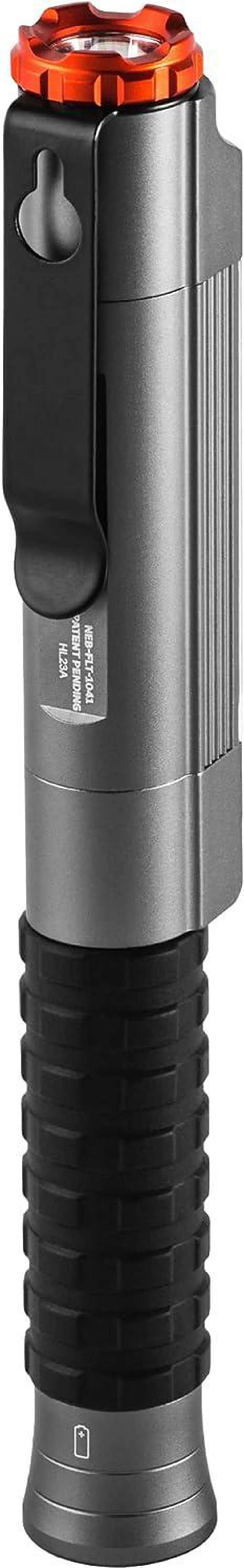Alt view image 2 of 7 - Big Larry 3 Work Light 600 Lumen Flashlight with COB Work Light Pocket Clip Magnetic Base for Hands-Free Lighting Portable COB LED Dimmable Flashlight Hazard Light-Red