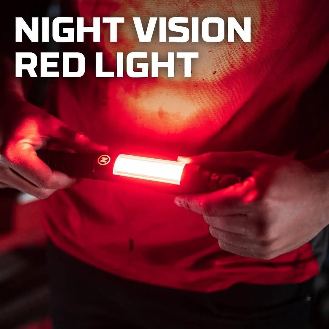 Alt view image 6 of 7 - Big Larry 3 Work Light 600 Lumen Flashlight with COB Work Light Pocket Clip Magnetic Base for Hands-Free Lighting Portable COB LED Dimmable Flashlight Hazard Light-Red