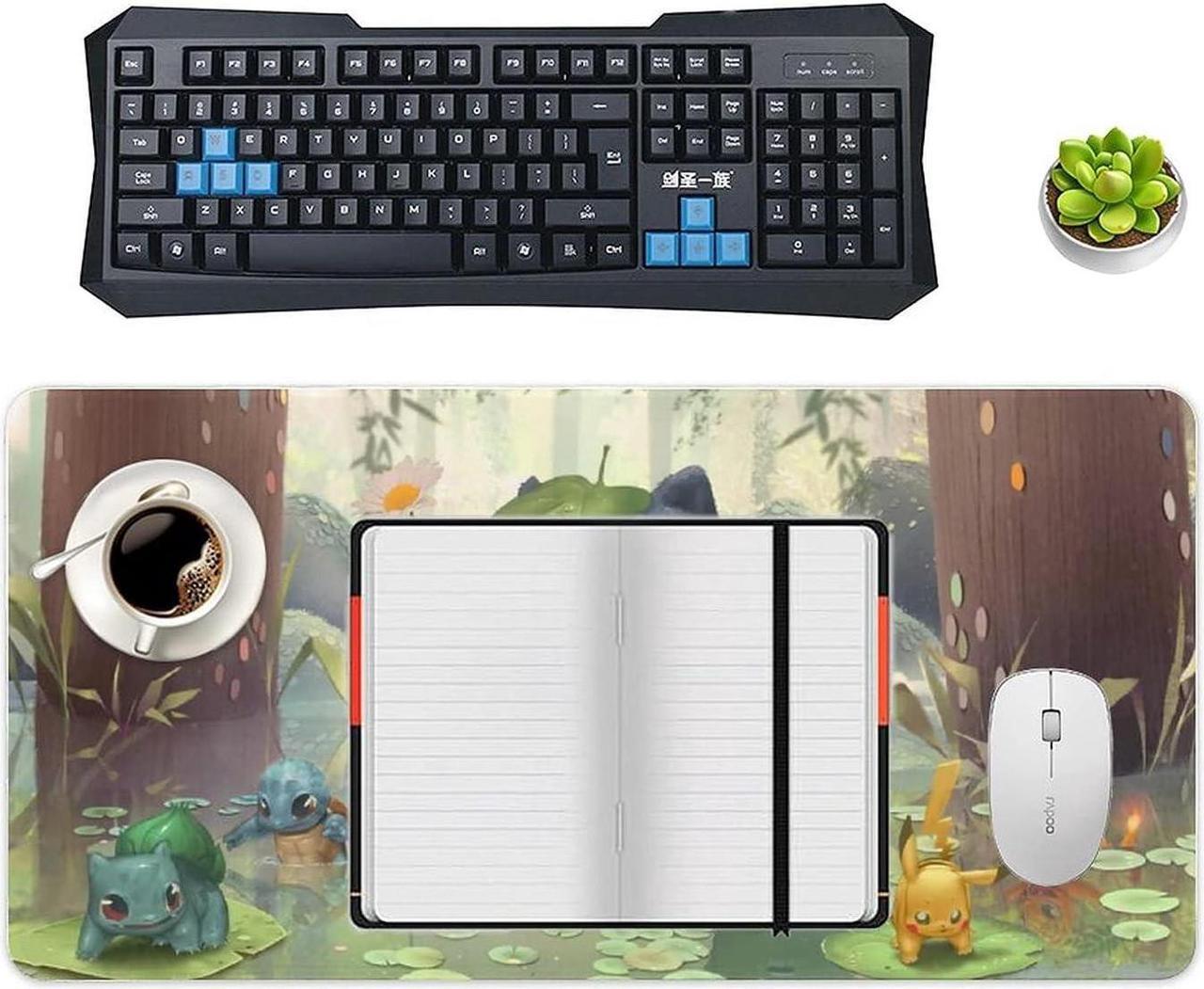 Alt view image 4 of 7 - Extended Gaming Anime Mouse pad Large Gaming Mousepad Desk Mat Waterproof Anti-Dirty Non Slip Stitched Edges Keyboard Mat Perfect for Video Games 60x30cm 24x12 inch Multi 23.6x11.8 inch