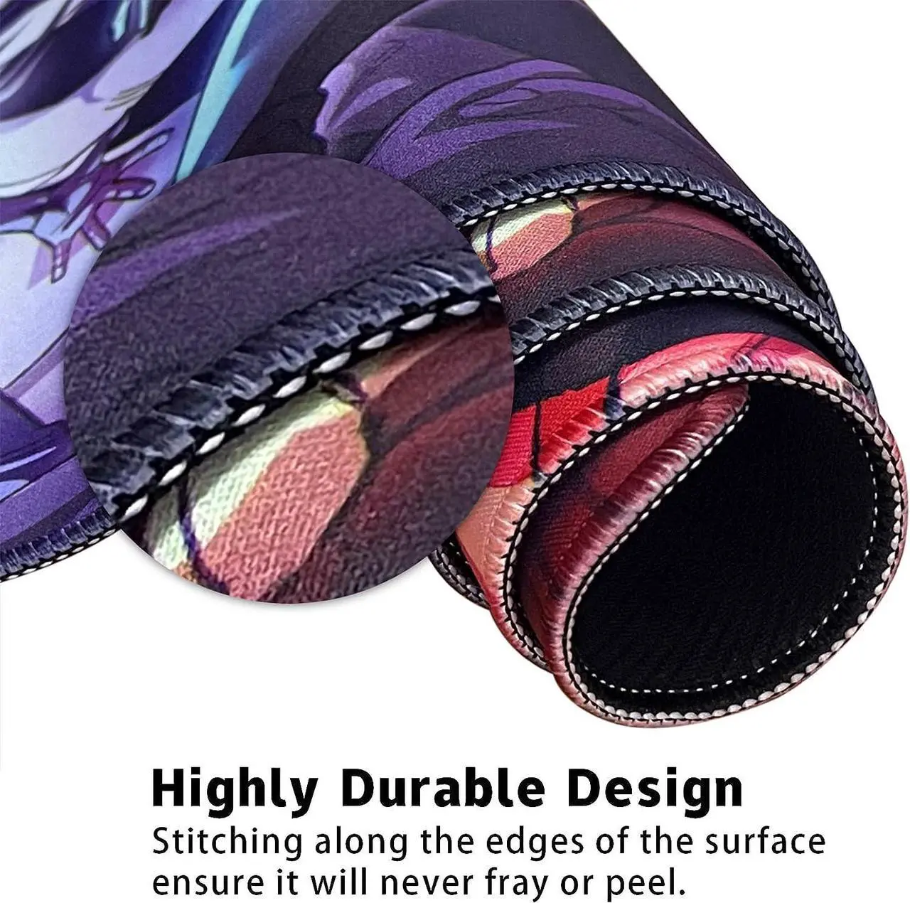 Alt view image 4 of 7 - Large Mouse Pad for Non Slip Rubber Base Gaming Anime Mouse Pad for Computer Stitched Edges Ultra Thick 3 mm Wide & Long Mousepad 31.5 x 11.8 x 0.12 (Jujutsu Kaisen-2)