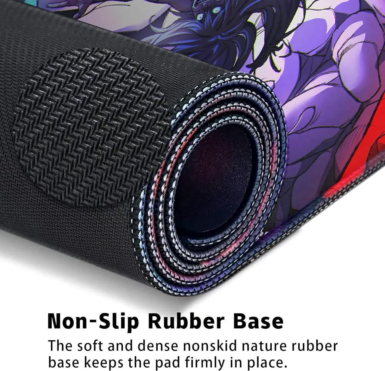 Alt view image 6 of 7 - Large Mouse Pad for Non Slip Rubber Base Gaming Anime Mouse Pad for Computer Stitched Edges Ultra Thick 3 mm Wide & Long Mousepad 31.5 x 11.8 x 0.12 (Jujutsu Kaisen-2)