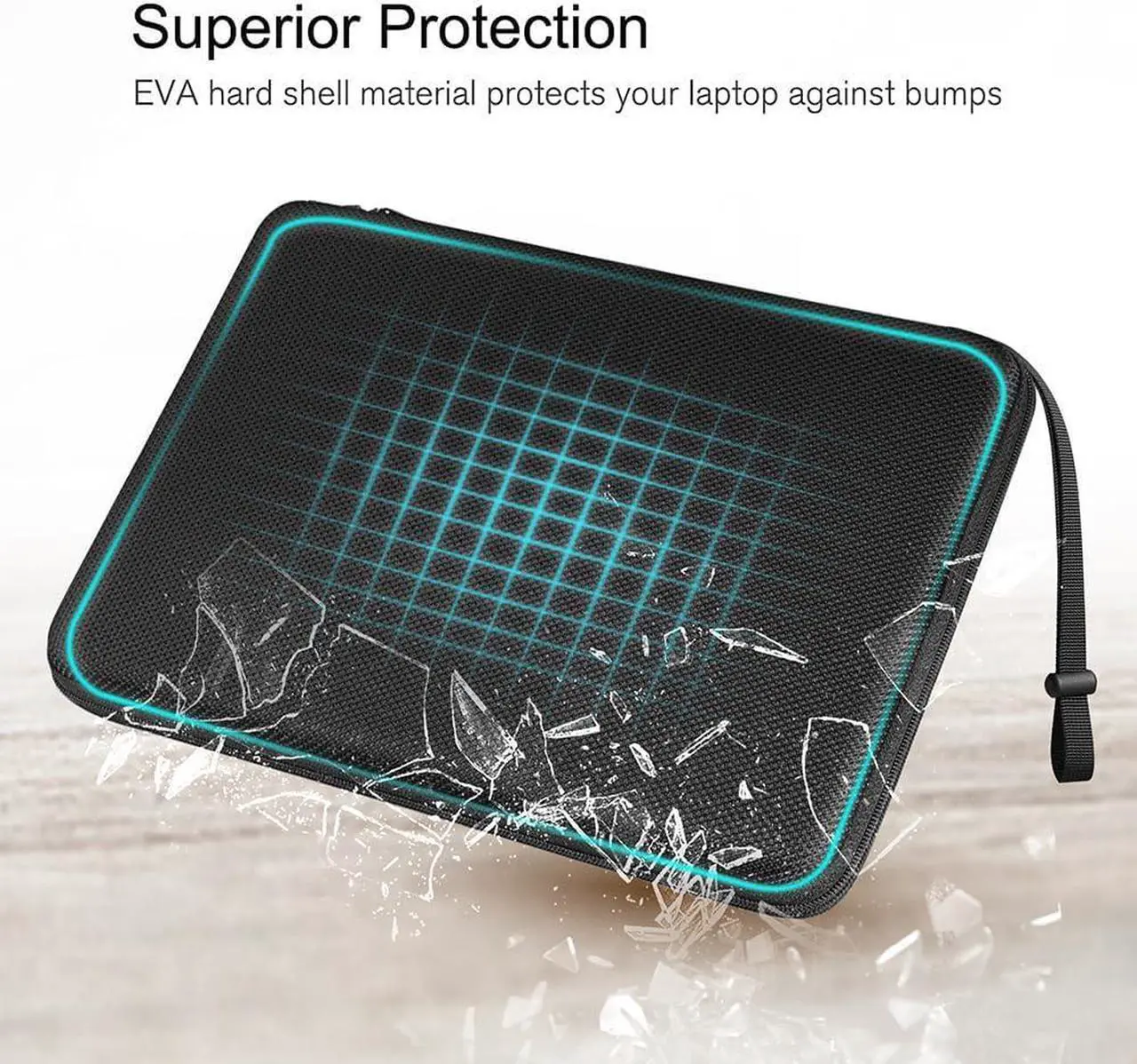 Alt view image 3 of 7 - Hard Laptop Sleeve Case for 13 inch MacBook Air M4 2025 M3 2024 14 inch MacBook Pro M4/M3/M2/M1 A2918 A2992 A2779 A2442 13 Air/Pro Waterproof Case for  Surface Laptop HP  Black