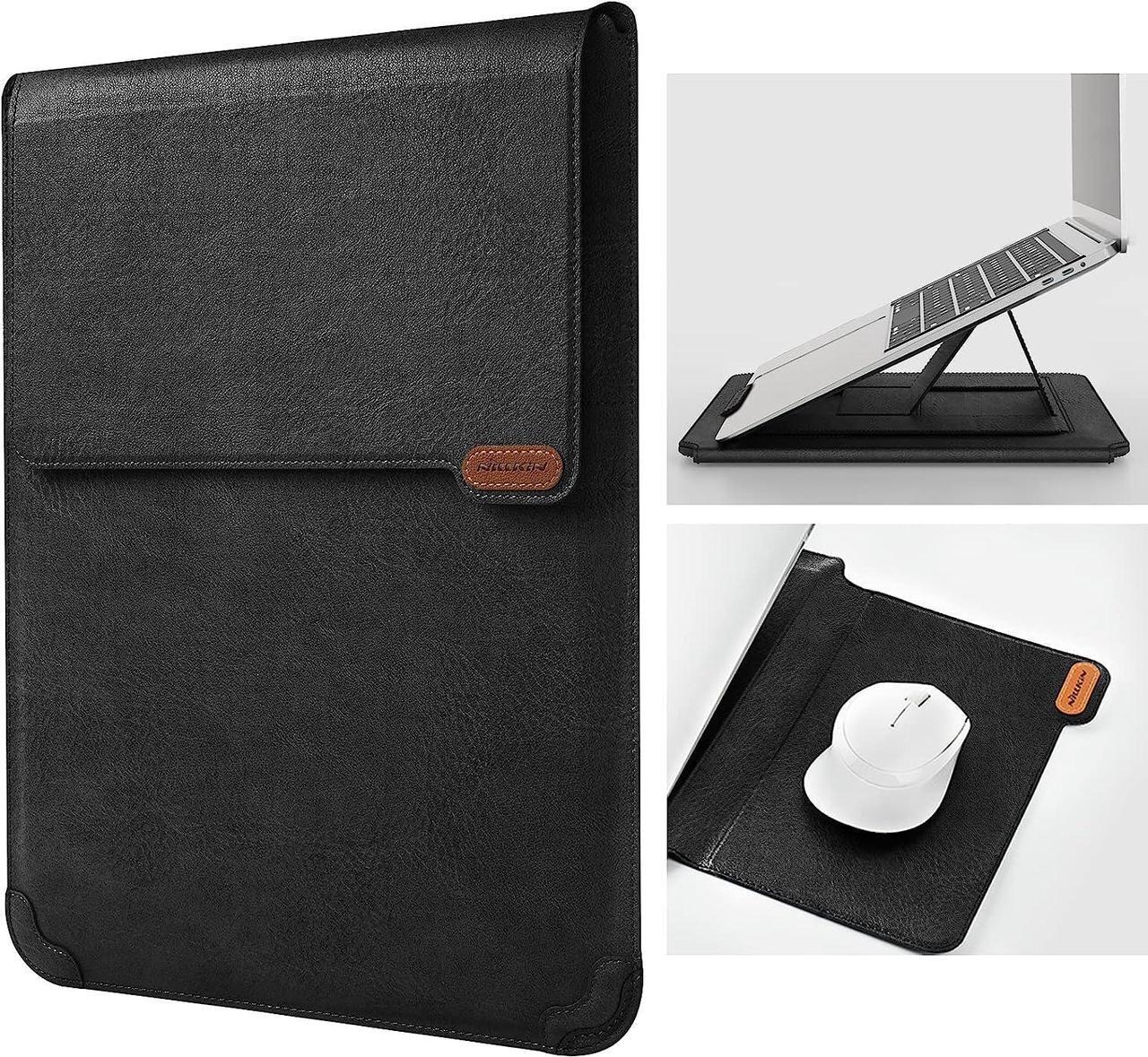 Main image of Laptop Sleeve for MacBook Air M4/Pro 13/MacBook Air 13 inch MacBook Air Sleeve with Laptop Stand and Mouse Pad Laptop Case Bag for 13-14 inch MacBook   HP Laptops Black Texture