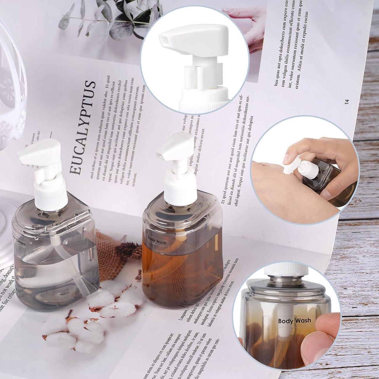 Alt view image 3 of 6 - Travel bottles for Toiletries TSA Approved Travel Containers Refillable Portable Spray Bottles and Pump Bottles with Labels for Creams Perfumes and Shampoos (Green)